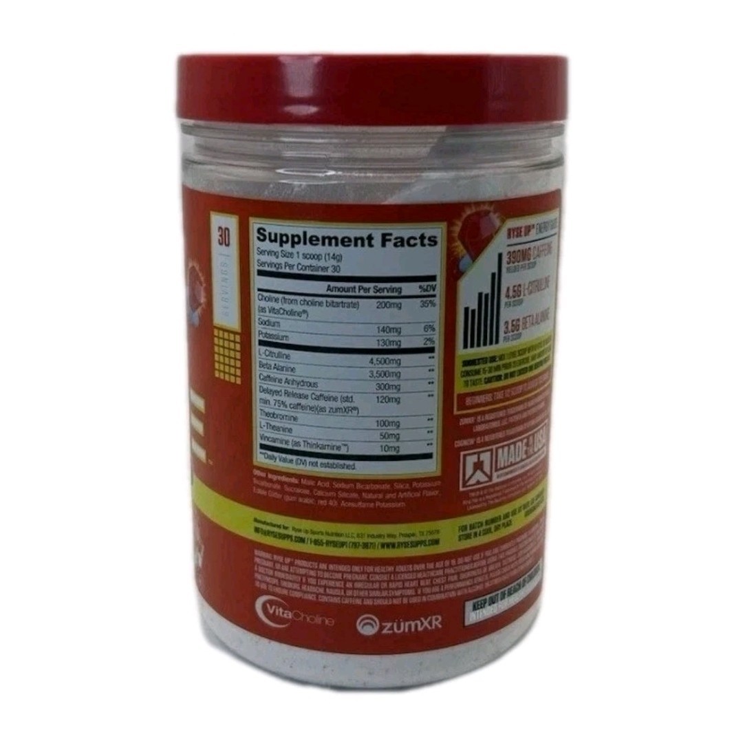 Ryse Loaded Pre Workout Supplement Pumps & Energy Cherry Ring Pop – Size: 14.8oz