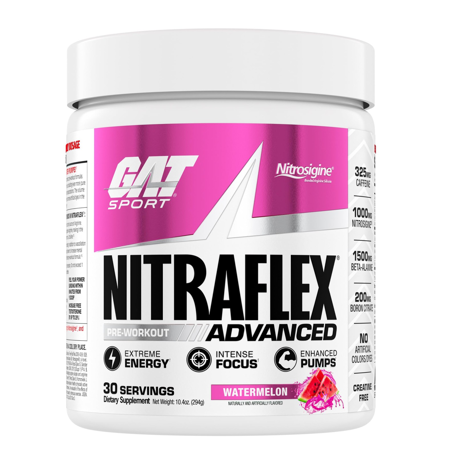 GAT SPORT Nitraflex Advanced Pre-Workout Powder – 10 Ounce (Pack of 1), Red