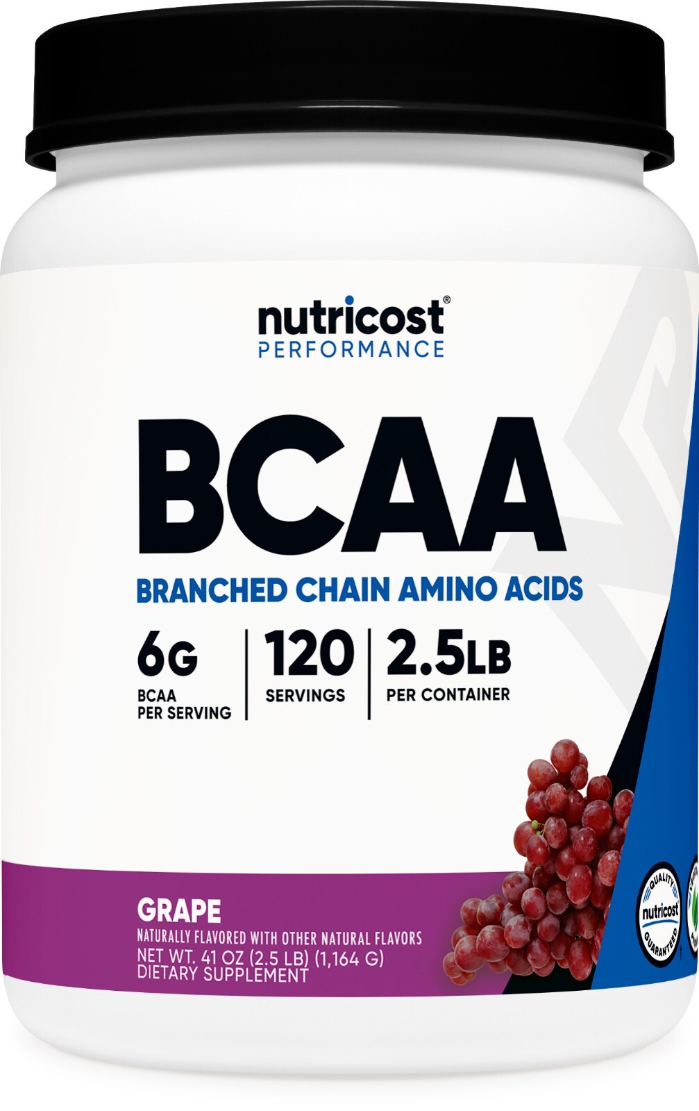 Nutricost BCAA Powder 2:1:1 (Grape, 120 Servings) – Gluten Free, Non-GMO
