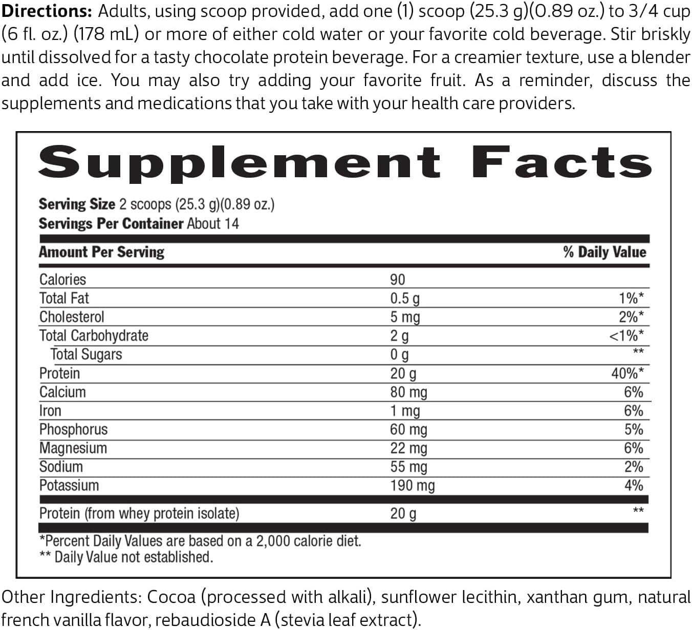 Keto Friendly 100% Whey Protein Powder – 20g High-Quality Sugar-Free Chocolate
