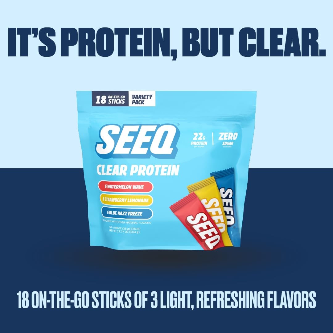 Clear Protein Powder Packets – 18 Count Sample Pack – 22g Clear Whey Protein …
