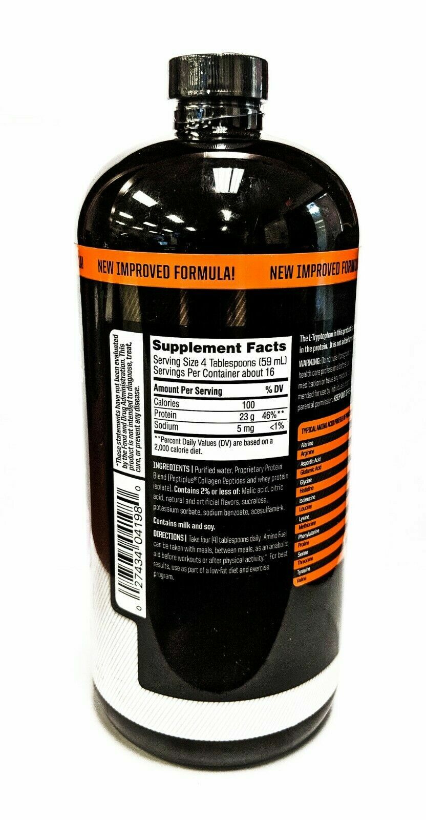 Twinlab AMINO FUEL 32 fl oz Liquid Aminos 23g Protein BUILD MUSCLE – BOTH FLAVOR