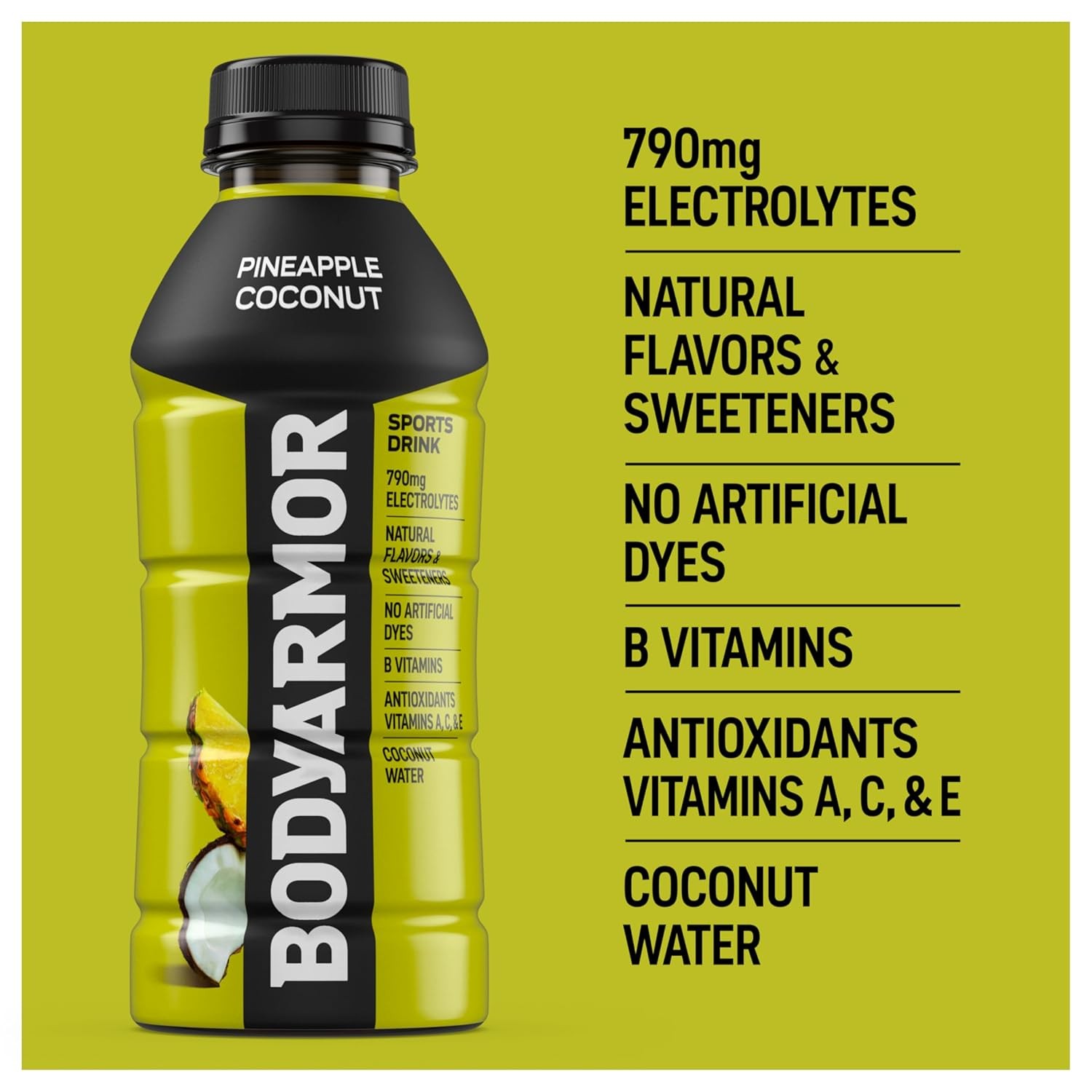 Pineapple Coconut Electrolyte Sports Drink 16 Fl Oz Hydration Beverage