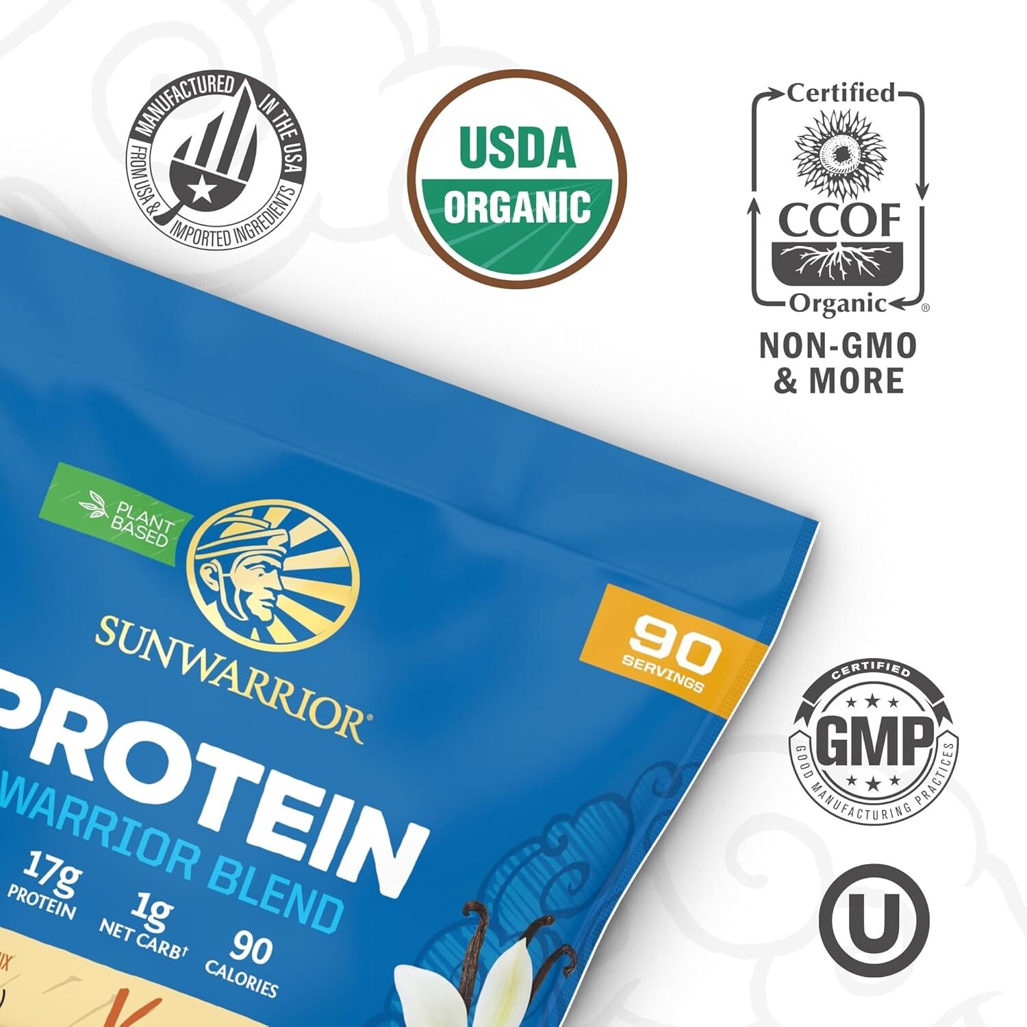 Sunwarrior Vegan Organic Protein Powder Plant-Based BCAA Amino Acids 4.96 lb