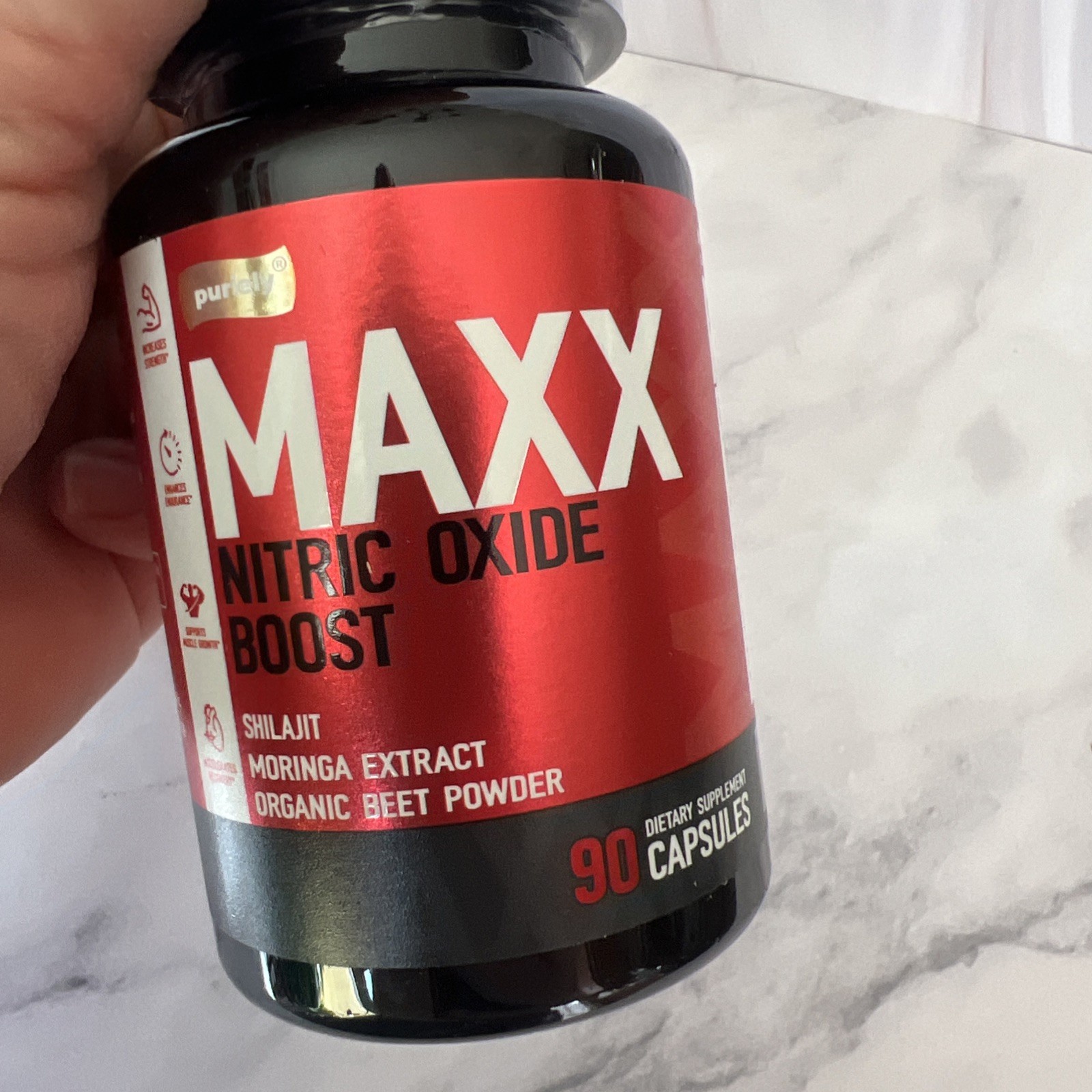 purely MAXX Nitric Oxide Boost 90 Capsules Organic Beet Powder L-Citrulline