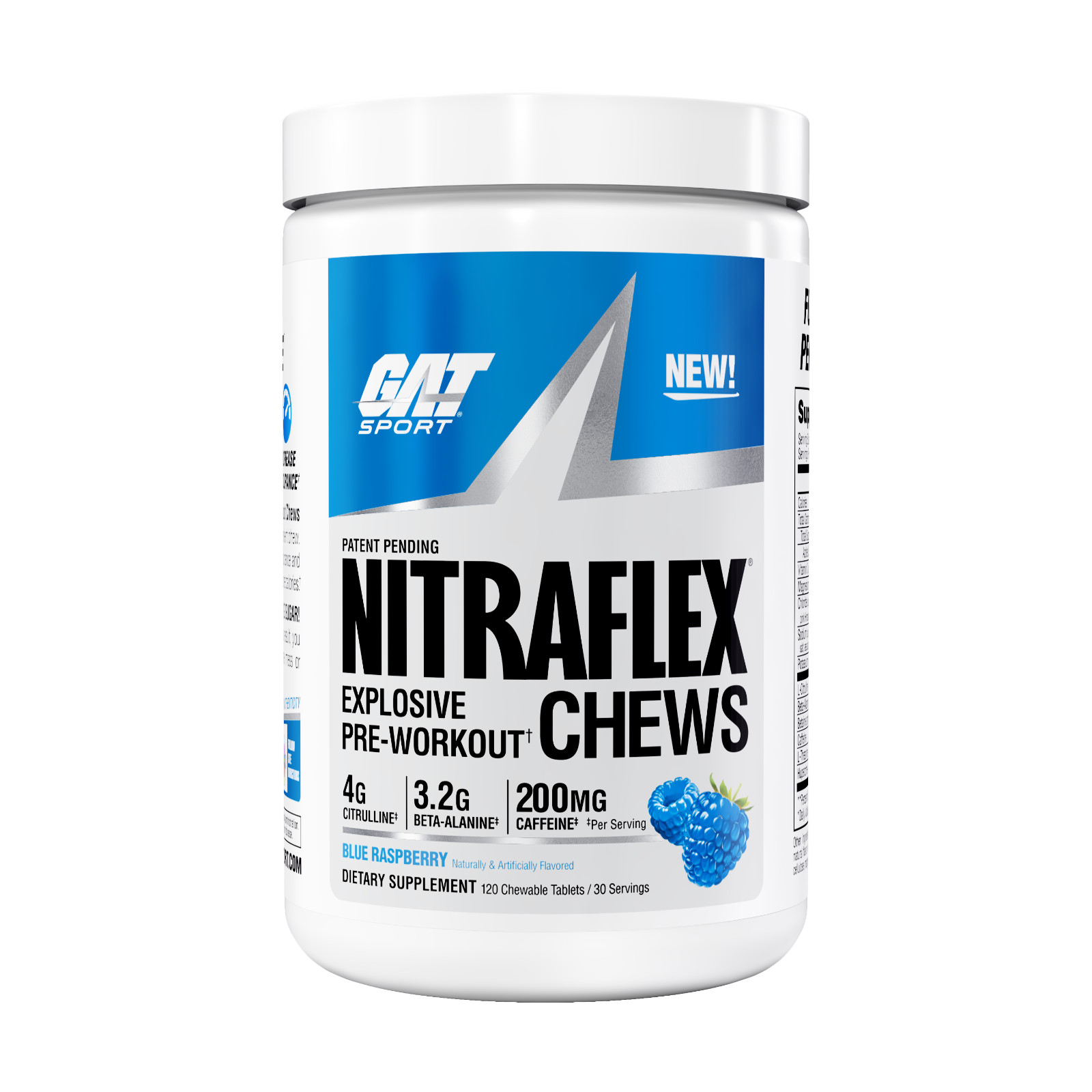 GAT NITRAFLEX Pre Workout CHEWS 120 chewable tablets NEW – Pick Flavor