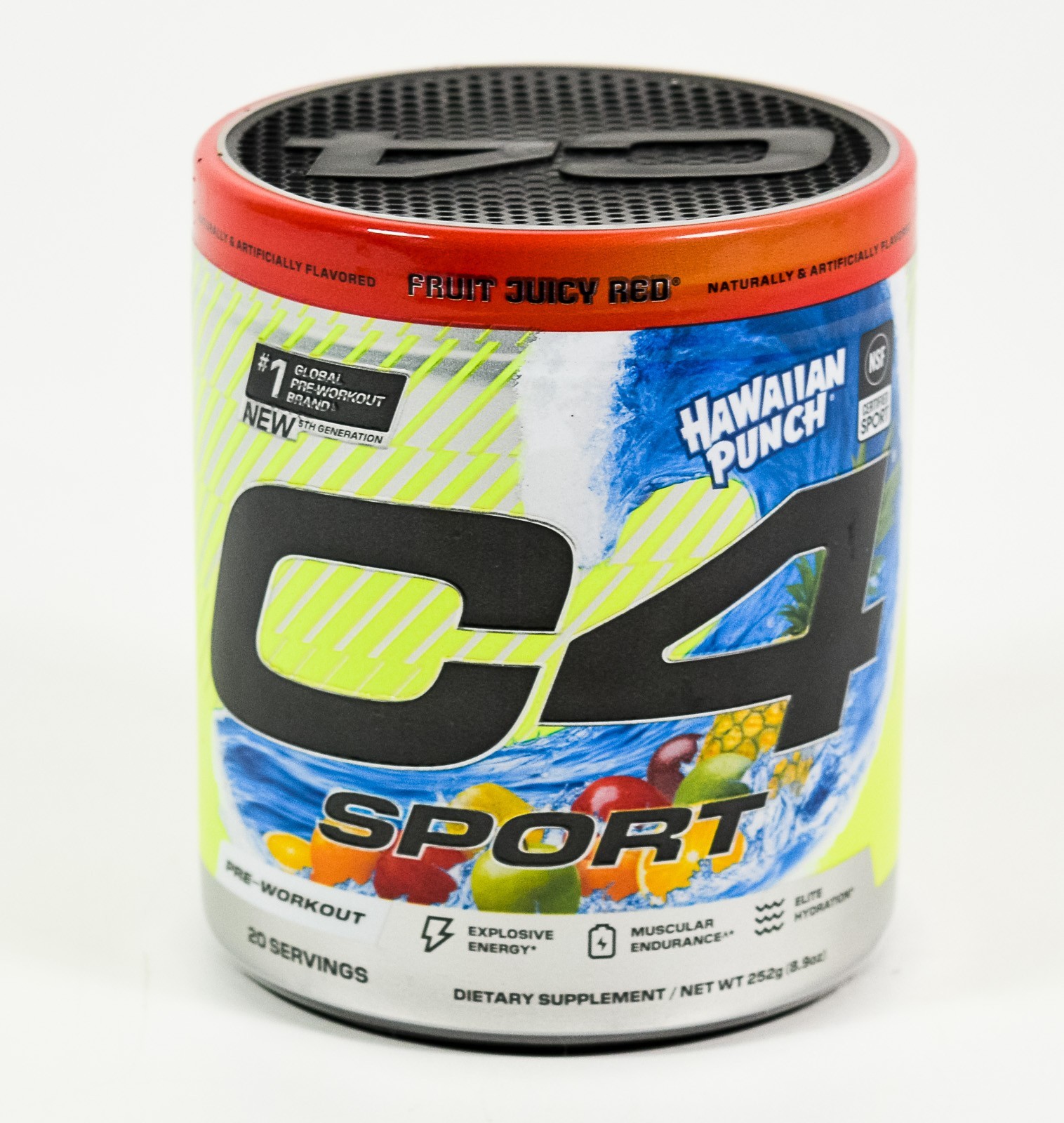 Cellucor C4 SPORT Pre-Workout 8.9oz Hawaiian Punch FRUIT JUICY RED 02/2027
