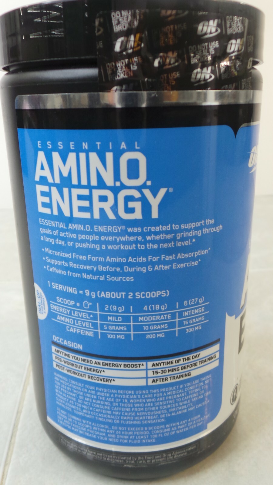 Optimum Nutrition Essential Amino Energy Blueberry Lemonade 270g EXP 11/22