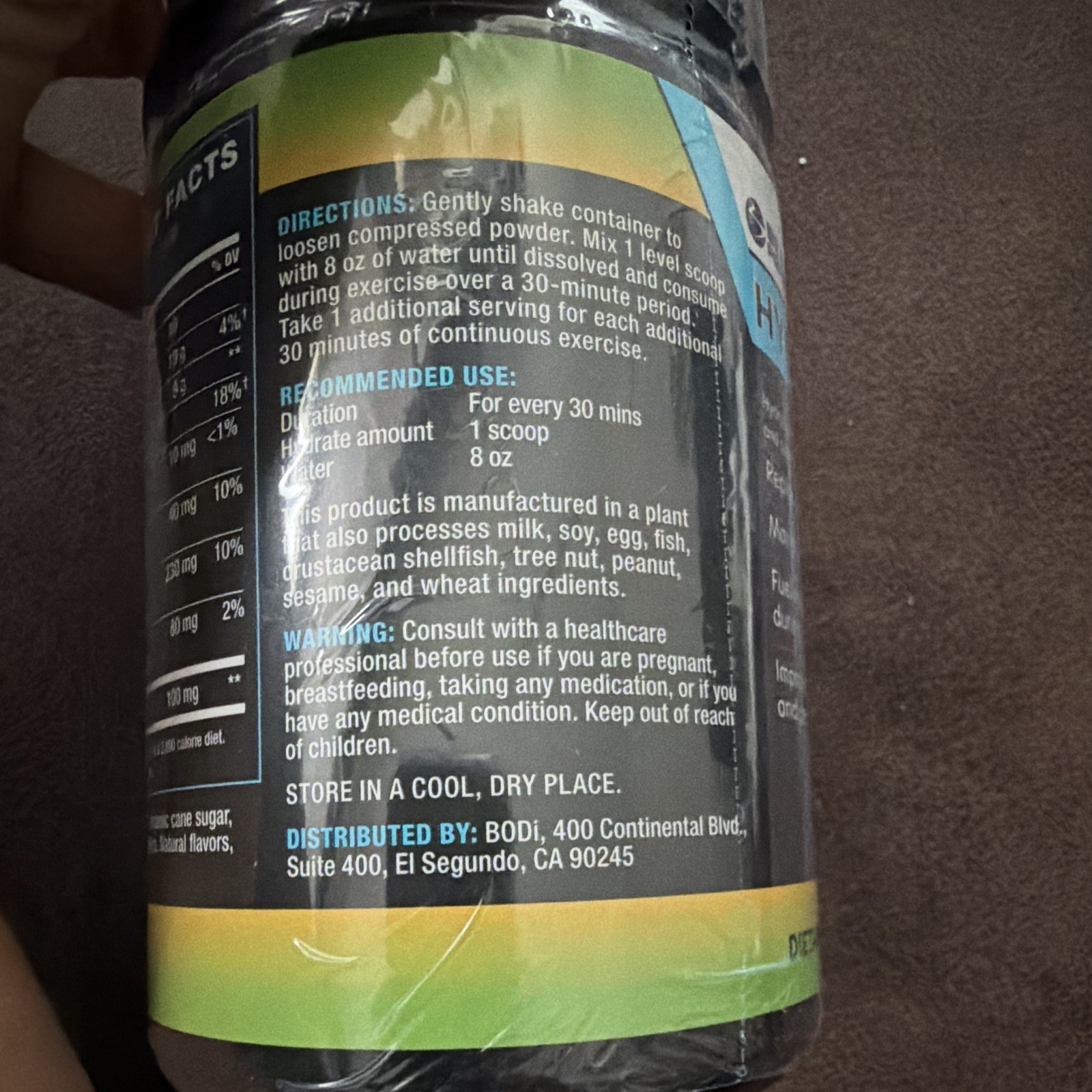 Beachbody Performance Hydrate Electrolytes Citrus Powder Sports Hydration