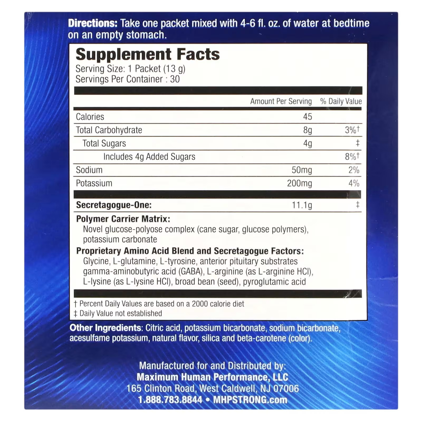 2 X MHP, Secretagogue-One, Orange, 30 Packets, 0.46 oz (13 g) Each