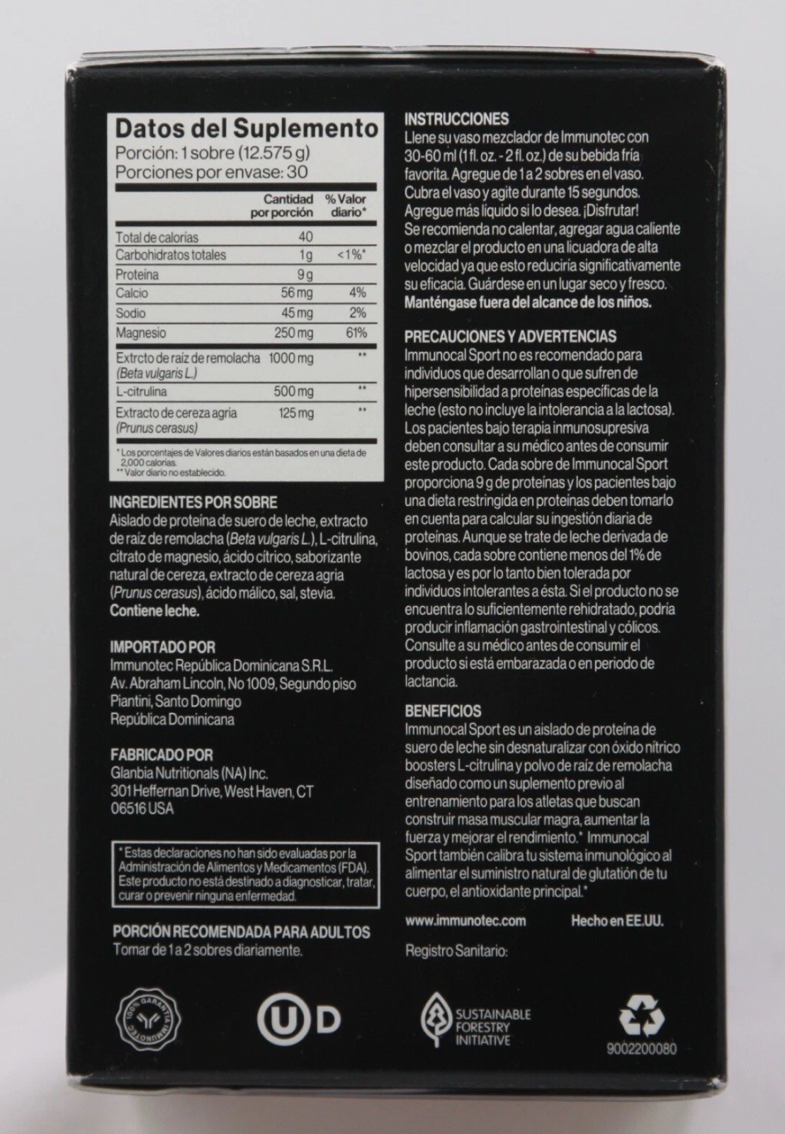 One Box IMMUNOCAL SPORT : IMMUNOTEC