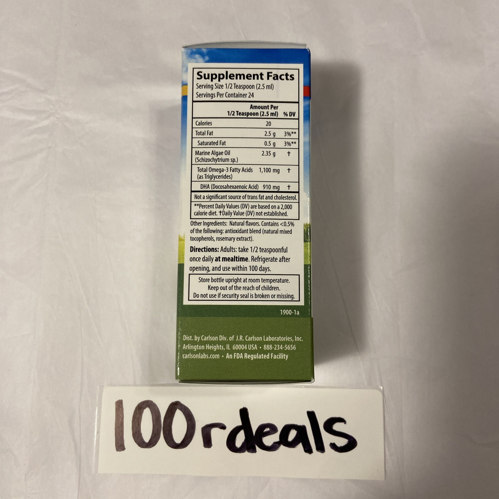 Vegetarian DHA Omega Liquid – Vision, Mood & Mental Support, 910 mg (2Fl. Oz)