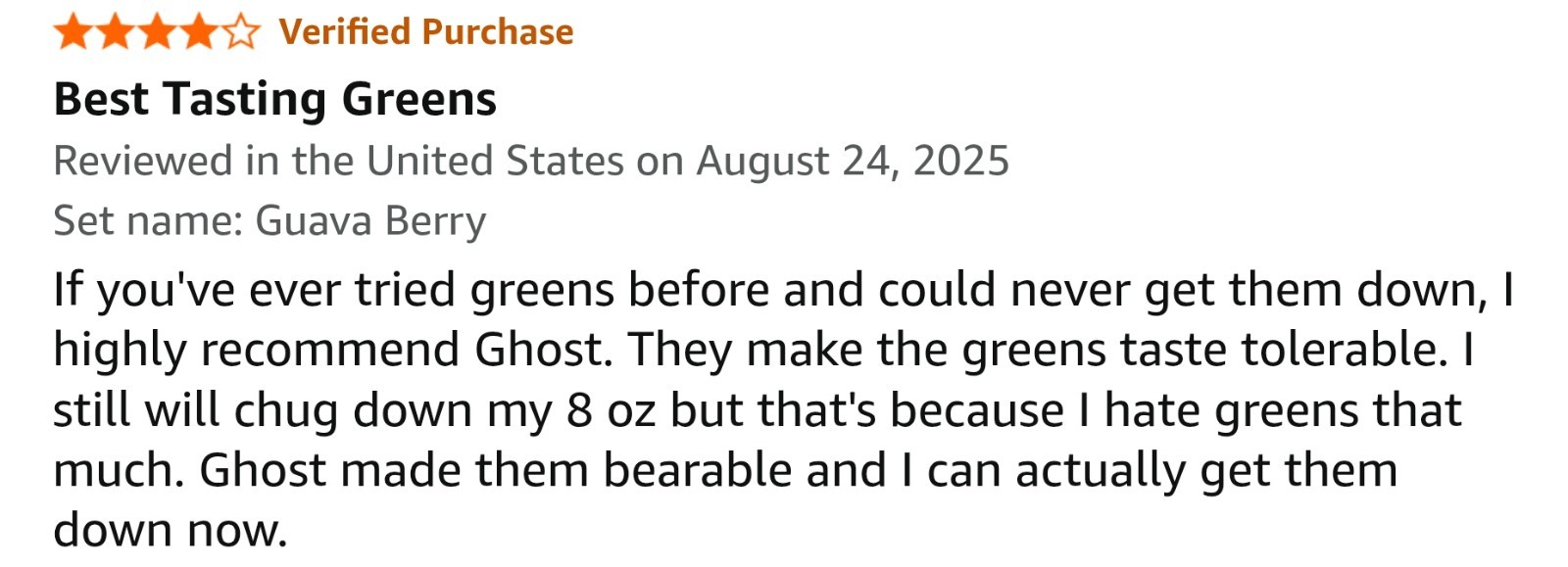 Ghost GREENS powder 10 oz Size ( 30 Servings ) Original Flavor BEST BY 08/26