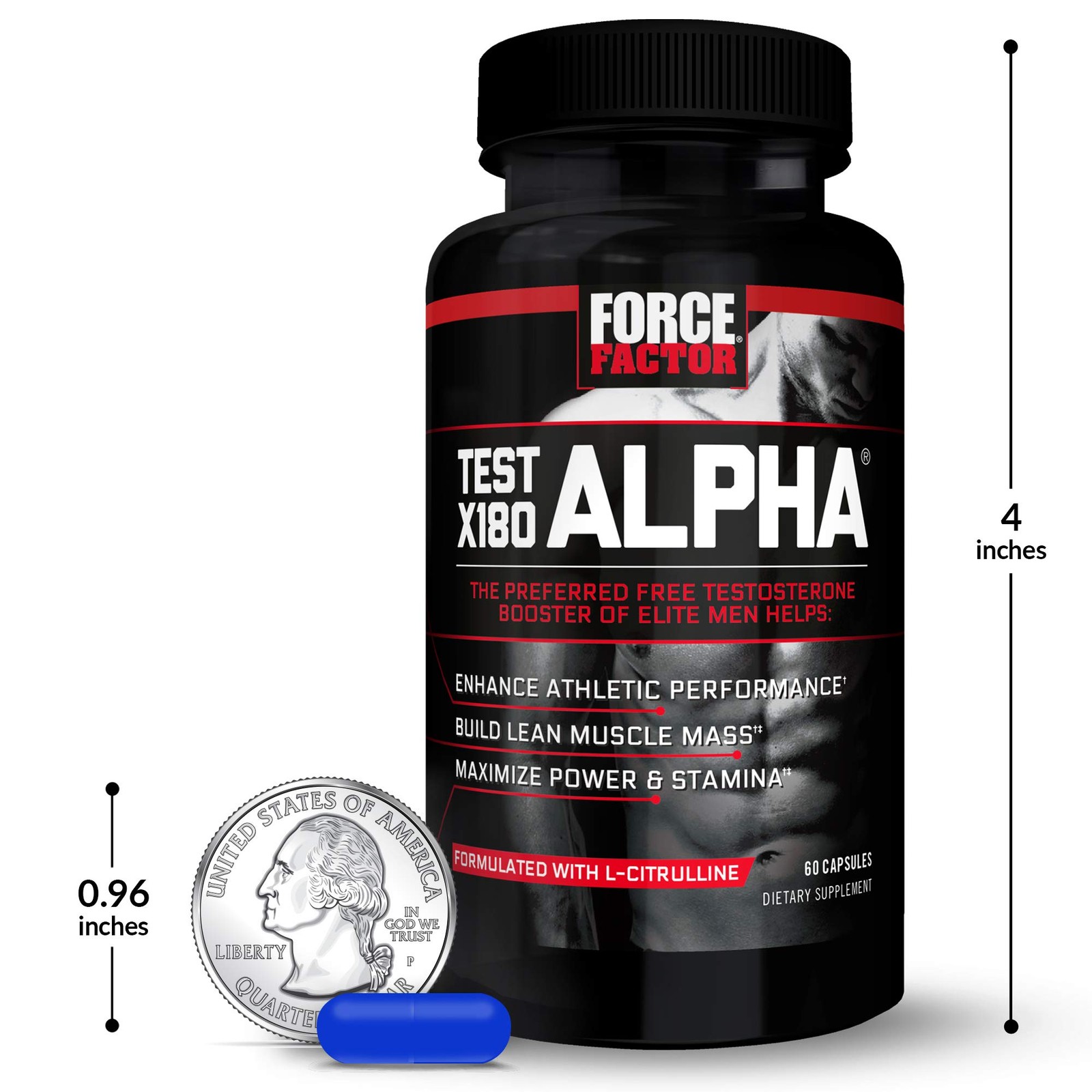 Force Factor Test X180 Alpha Total Testosterone Booster For Men Fenugreek Seed