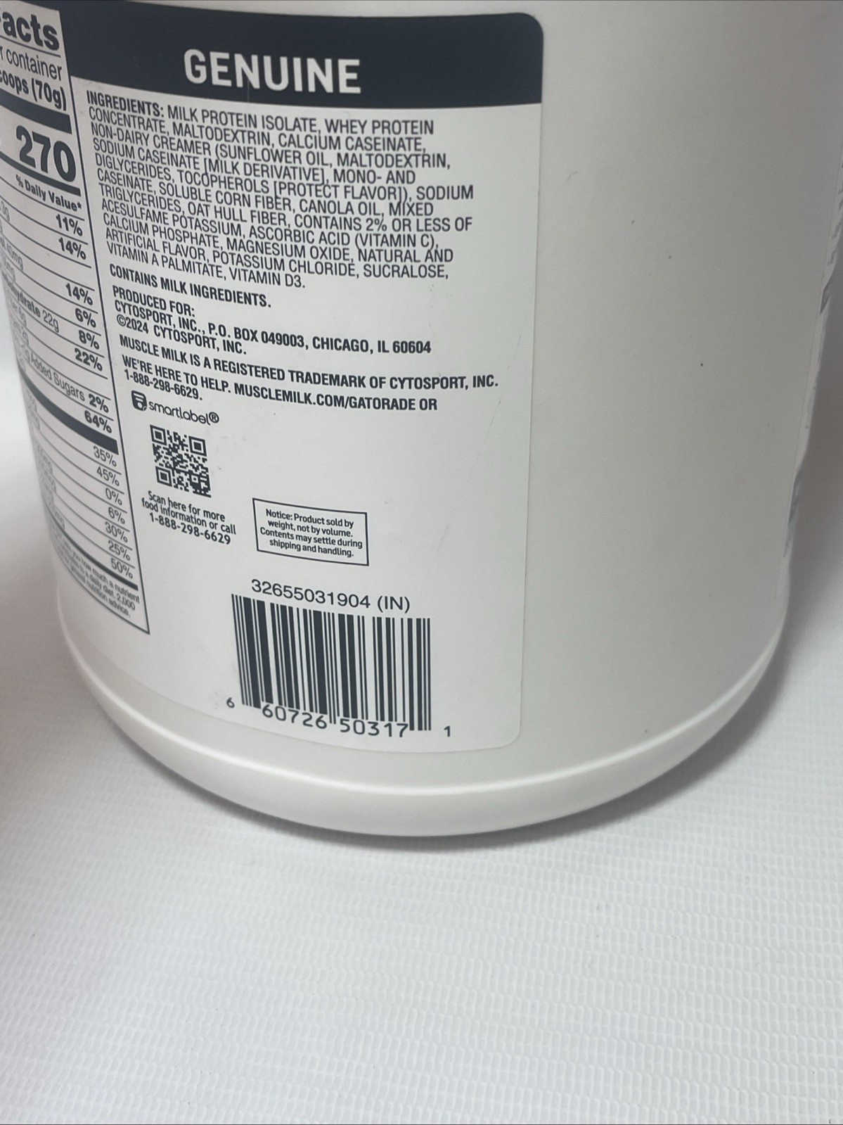 Muscle Milk Lean Muscle Vanilla Creme Protein Powder 1.93 Pound Exp07/2026 New