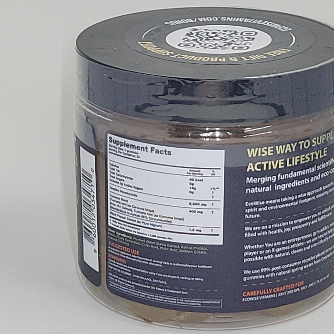 EcoWise Wellness Creatine Monohydrate 5g Mango Chewables 120ct Exp 7/13/2026