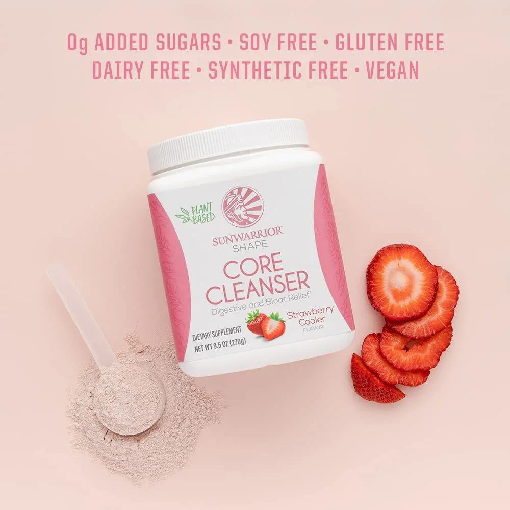 Sunwarrior Shape Core Cleanser Strawberry Cooler, 270 Grams