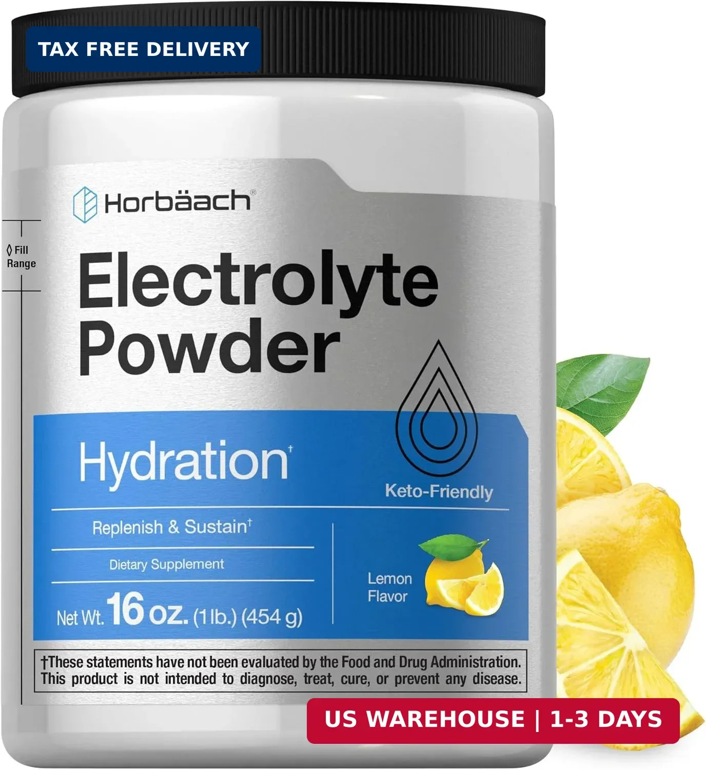 Electrolytes Powder | 16 oz | 130 Servings | Hydration Support | Keto-F