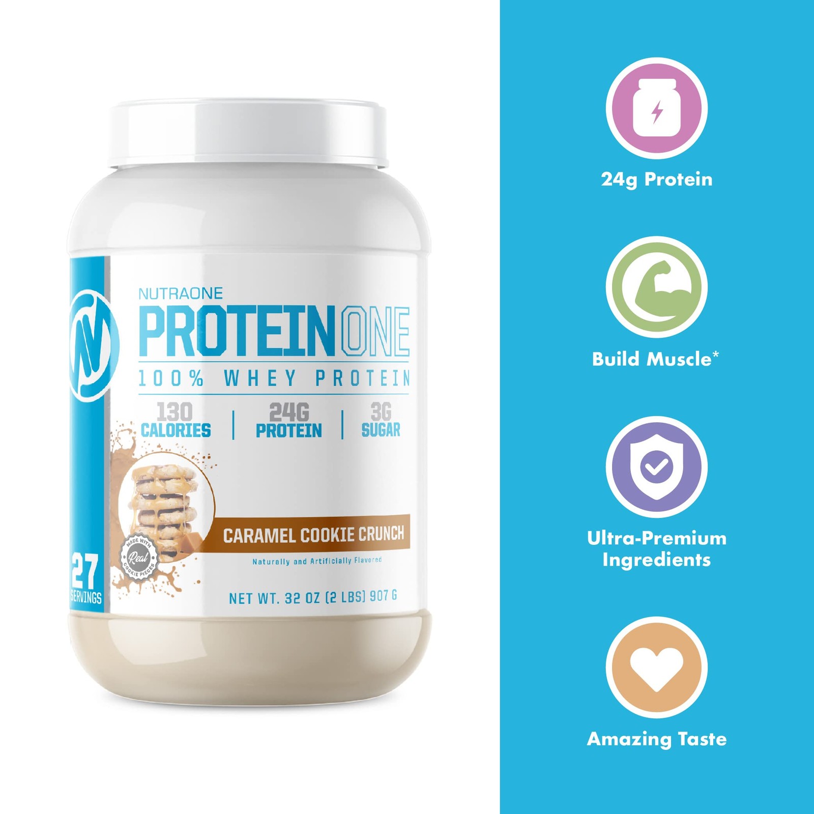 NutraOne ProteinOne Whey Protein Promote Recovery and Build Muscle with a Pro…