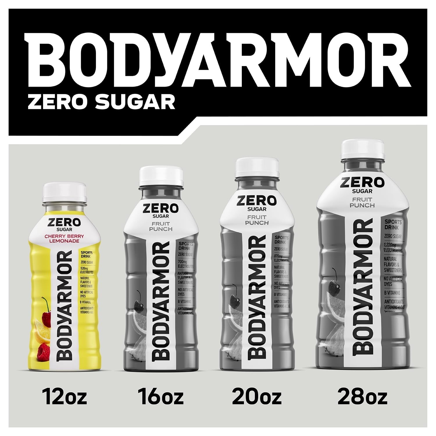 BODYARMOR Zero Sugar Watermelon Strawberry Electrolyte Drink 12 Fl Oz 8 Pack