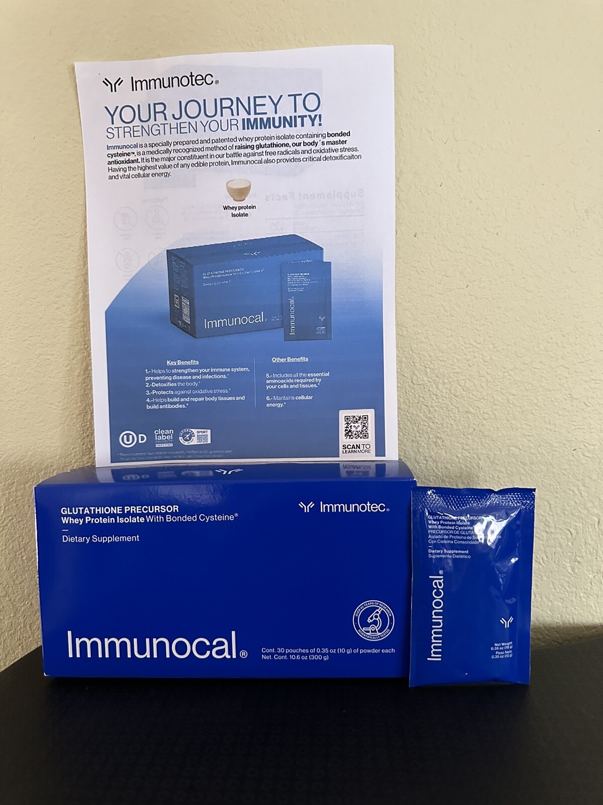 Immunocal Classic (Blue) Regular Glutathione Precursor 30 Pouches by Immunotec