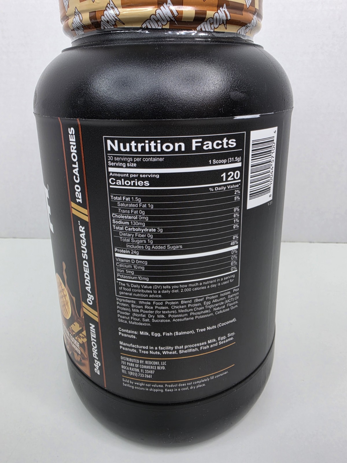 REDCON1 MRE Lite Whole Food Protein Powder Peanut Butter Cookie 30 Servings