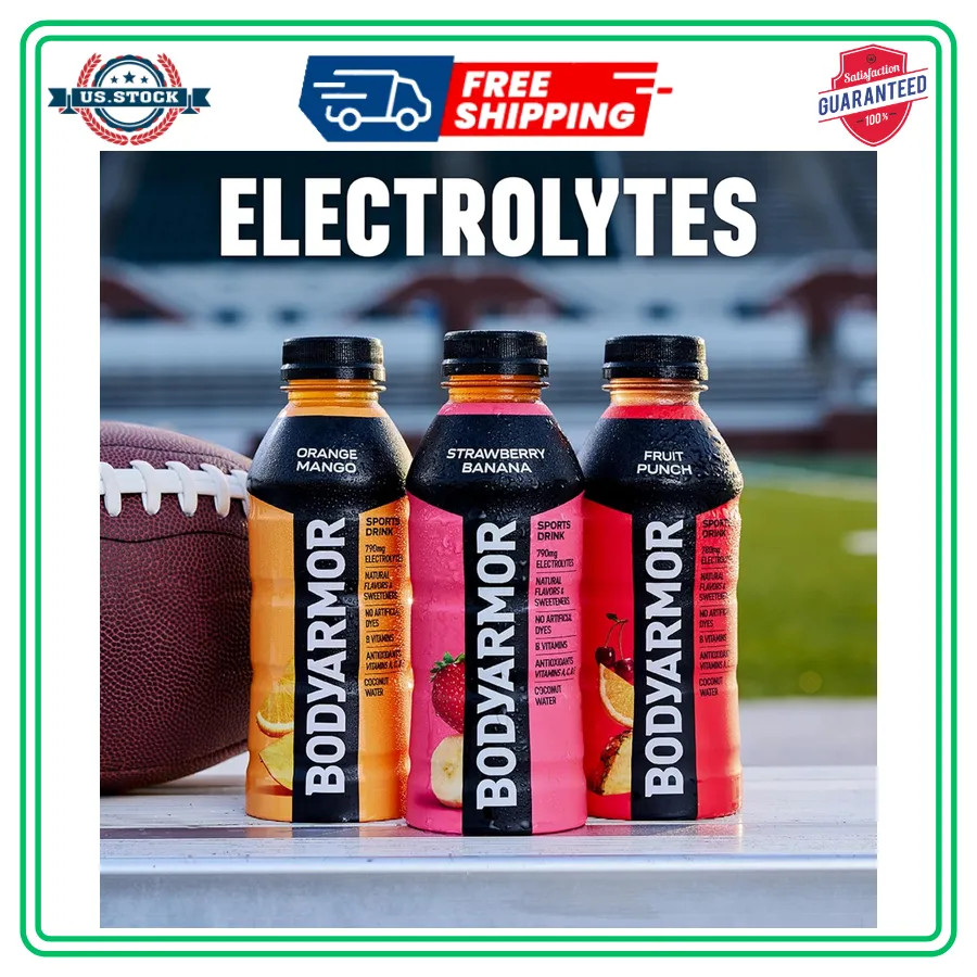 BODYARMOR Sports Drink Strawberry Banana 16 Fl Oz Bottles 12 Pack Hydration
