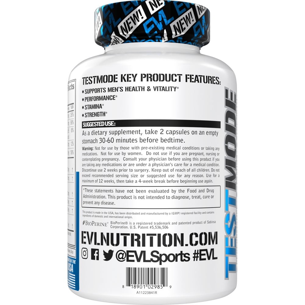 Testmode Testosterone Support Supplement for Men’s Health – 50 Servings