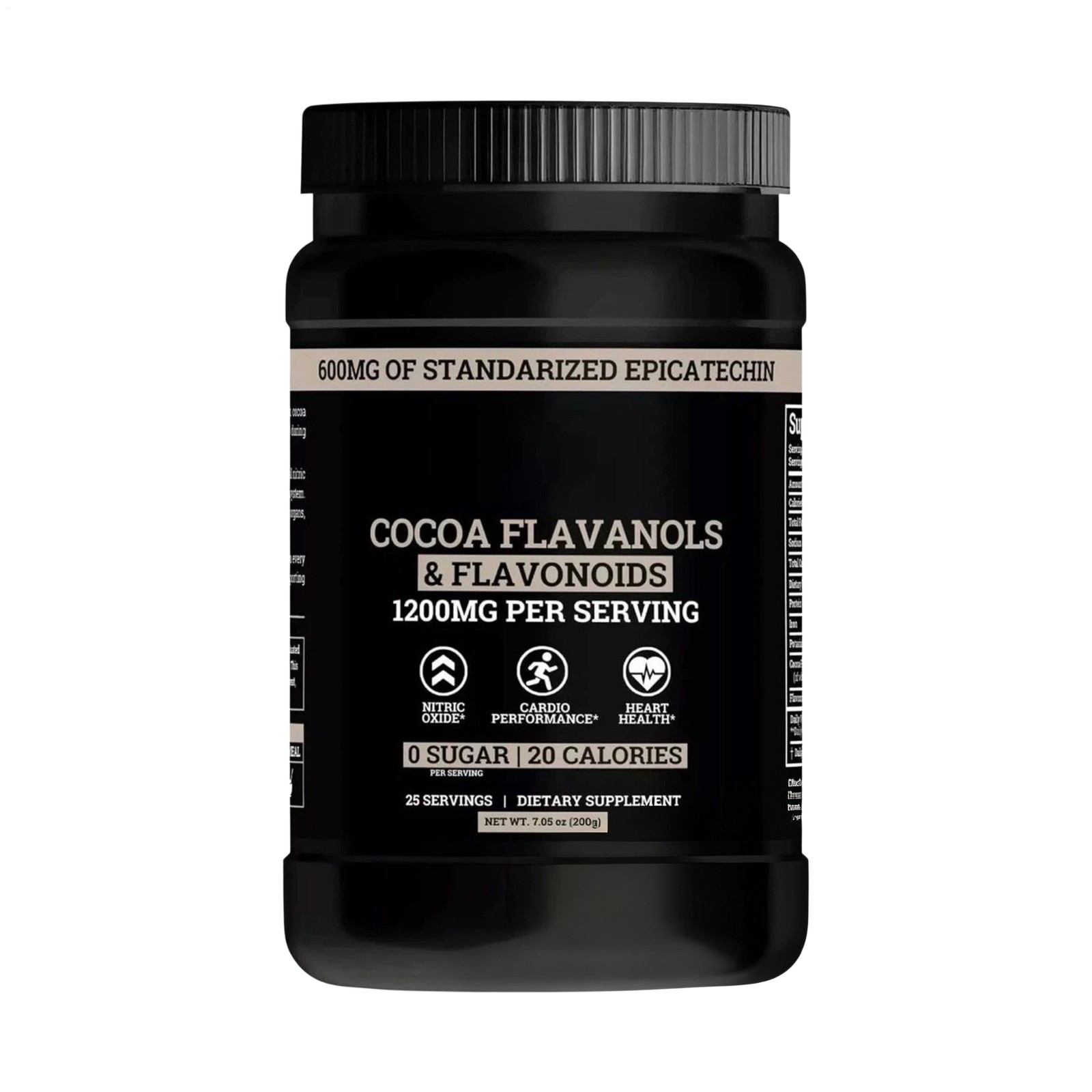 Black Suitable For Est Maximum Flavanol Cocoa Powder 200g Nutrition Booster Body