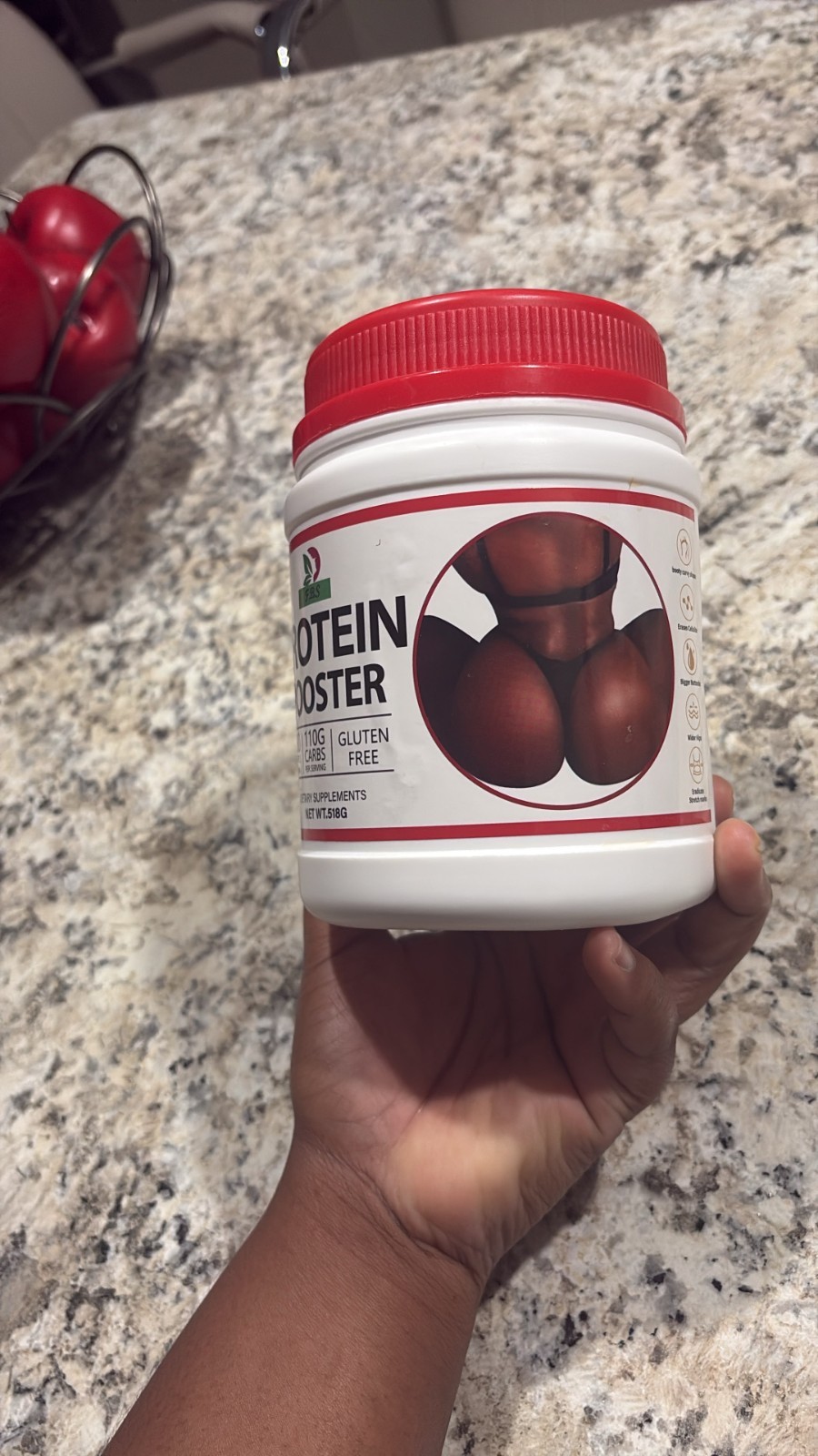 FBS Protein Booster Powder, Gluten-Free Bodybuilding Supplement, 518g