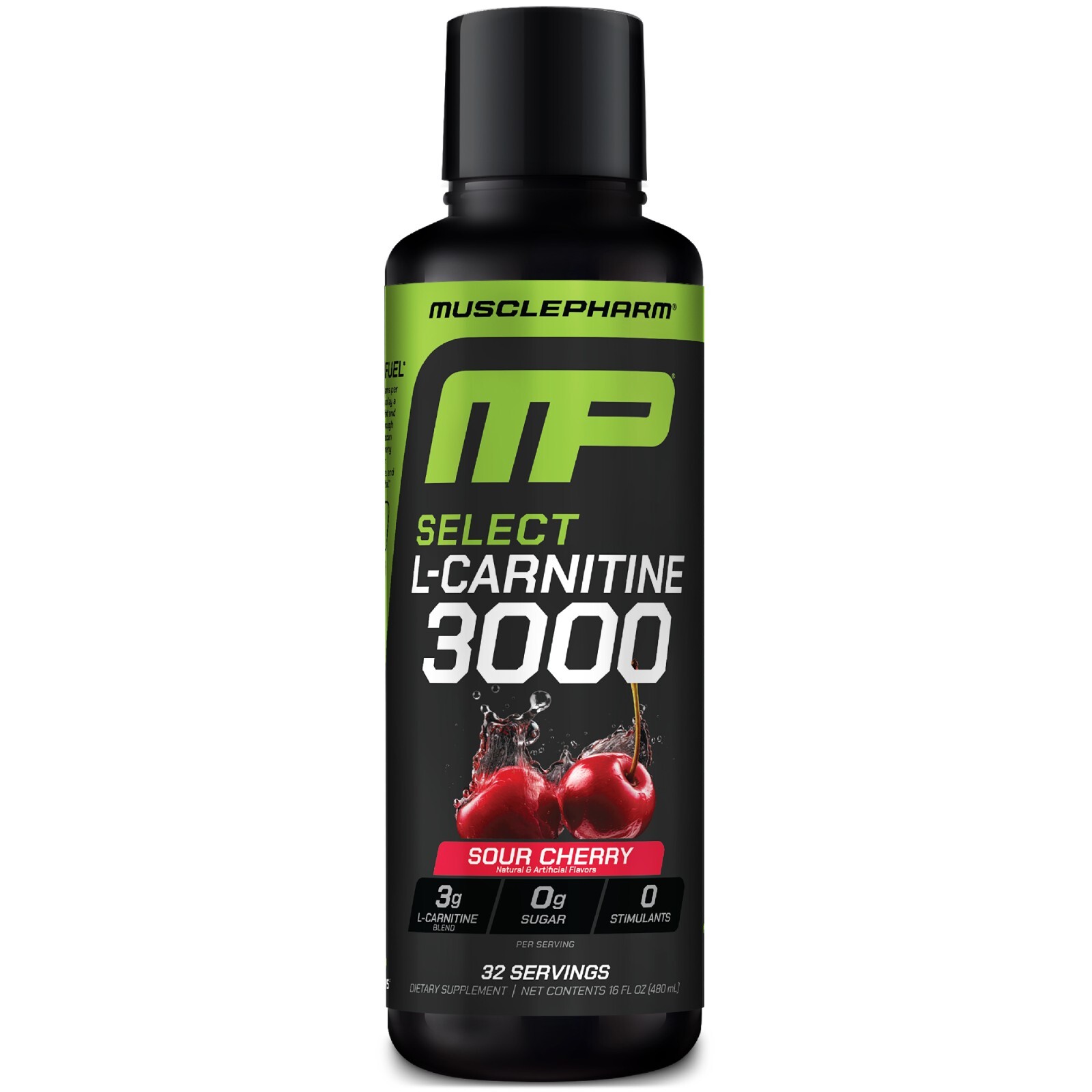 MusclePharm High Performance Liquid L-Carnitine 3000 Sour Cherry 32 Servings