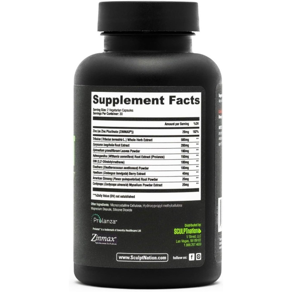 Sculpt Nation by V Shred Test Boost Max Testosterone Supplement for Men – 3 PACK