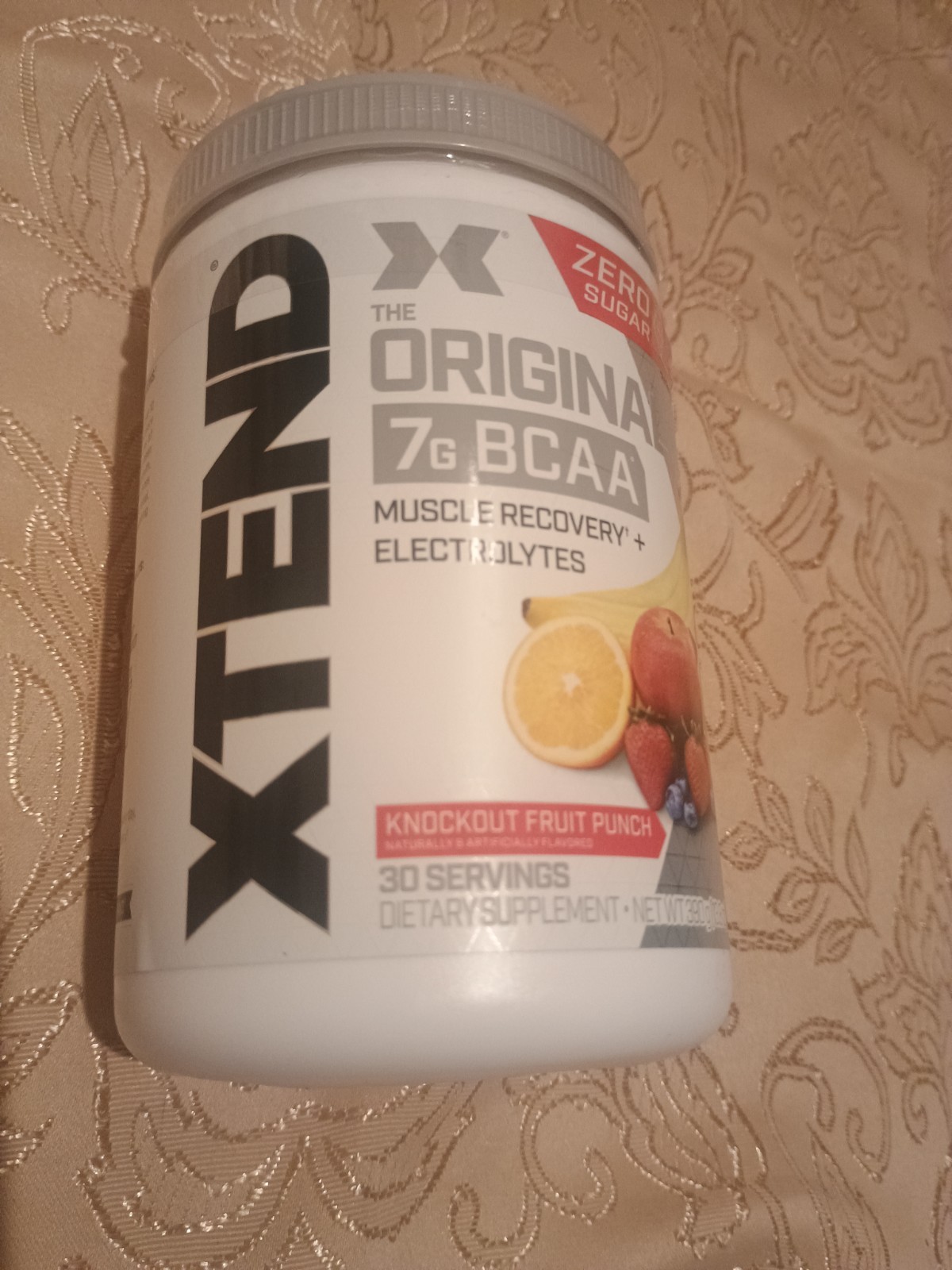 XTEND Original BCAA Powder – Knockout Fruit Punch – 30 svgs – Exp. 07/27