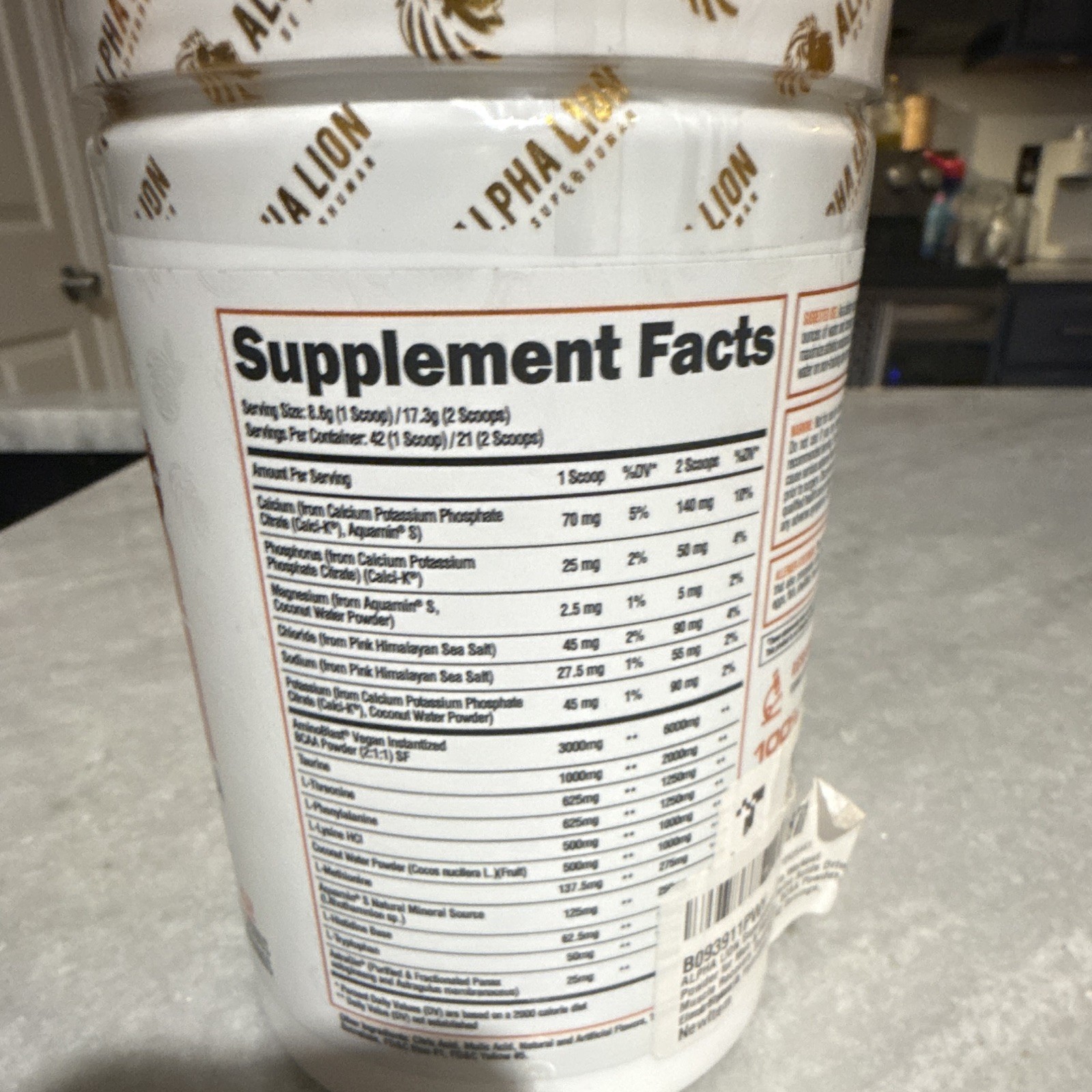 Alpha Lion Superhuman Intra BCAA & EAA Powder Leg Day Limeade 42 Serv