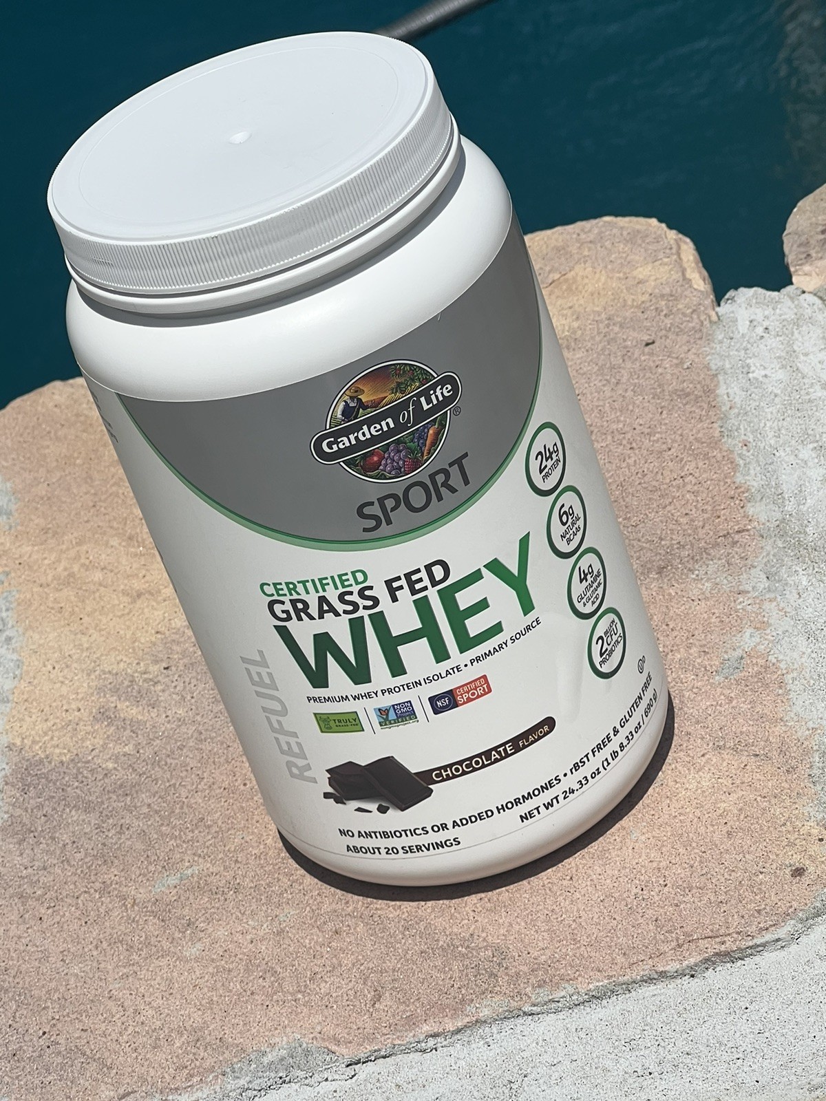 Garden of Life Sport Certified Grass Fed Whey Protein – Chocolate 9/2026 24.33oz