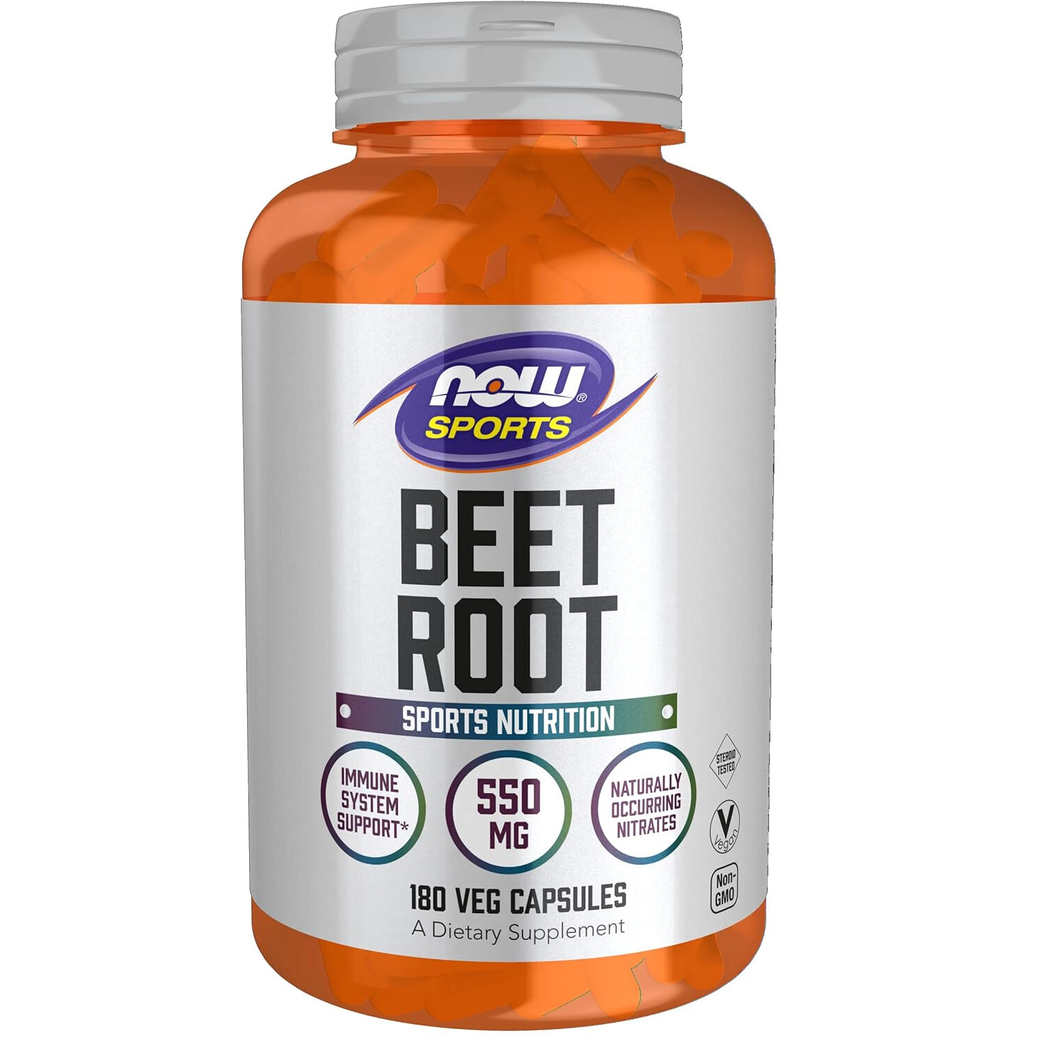 NOW Sports Beet Root, 550 mg, 180 Vegetarian Capsules