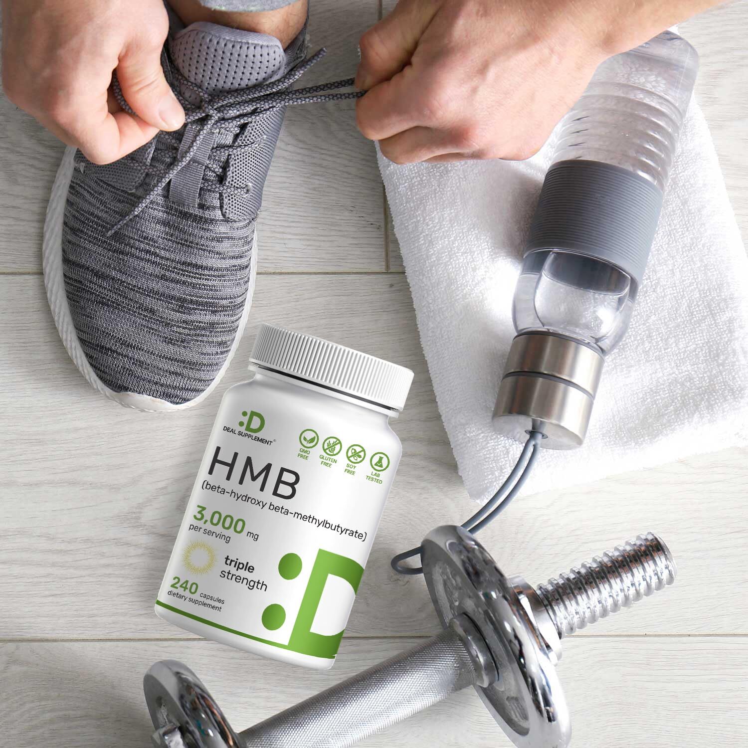 HMB1000mg Ultra Strength Supports Muscle Growth Fast Workout Recovery 300 CAPS