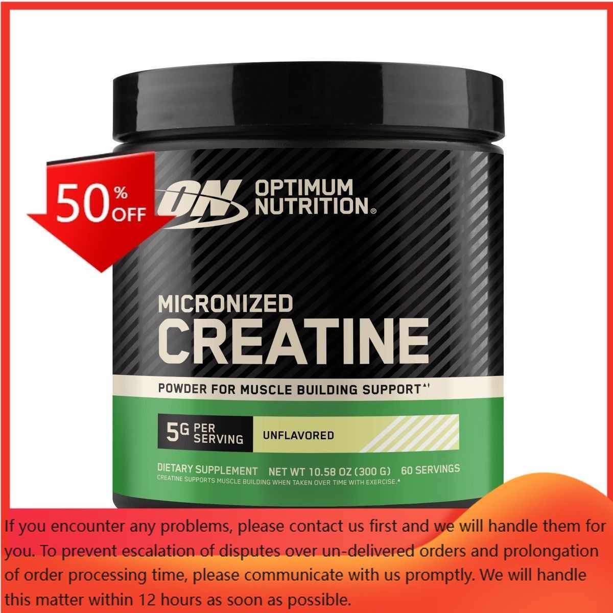Optimum Nutrition Creatine Sports Nutrition Supplement Powder – 10.58oz: Energy