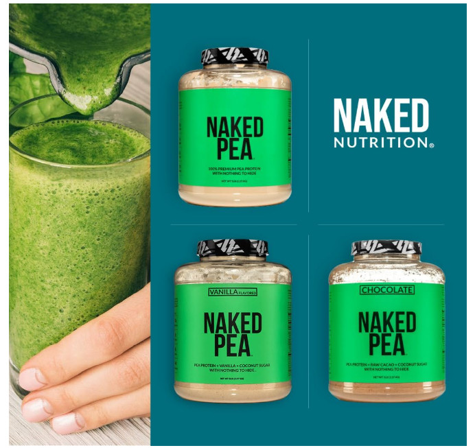 Naked Pea 5LB Pea Protein Powder Unflavored Vegan 76 Servings NSF