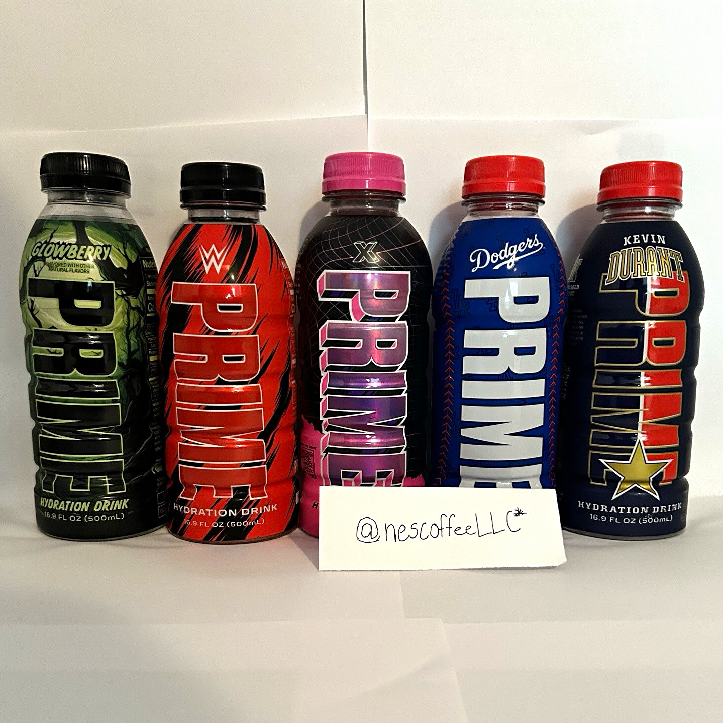 PRIME Hydration Electrolyte Drink 16.9 fl oz Bottles Lot of 5 LIMITED EDITION
