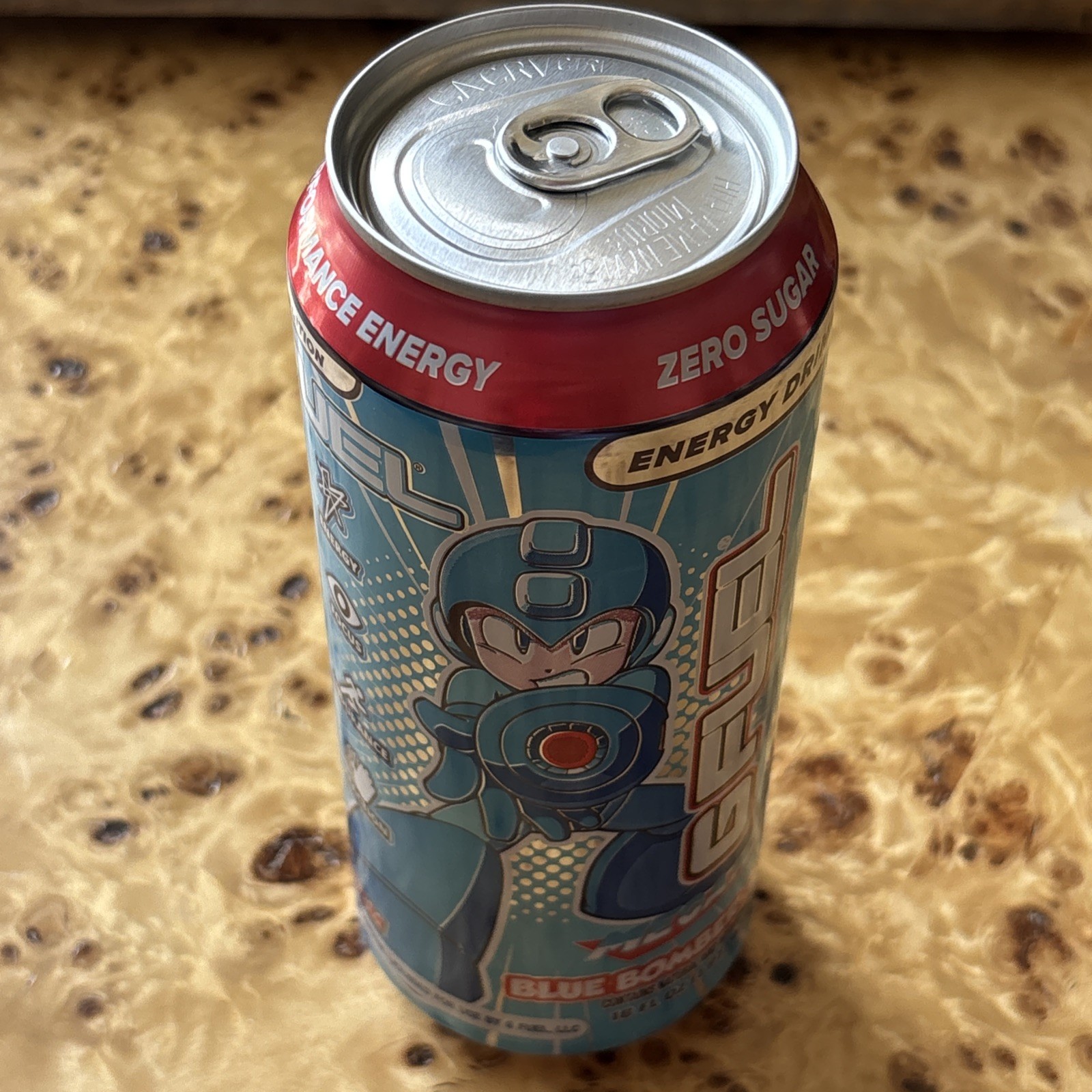 Megaman Blue Bomber Slushee G Fuel Energy Drink Full 16 FL OZ Limited Edition
