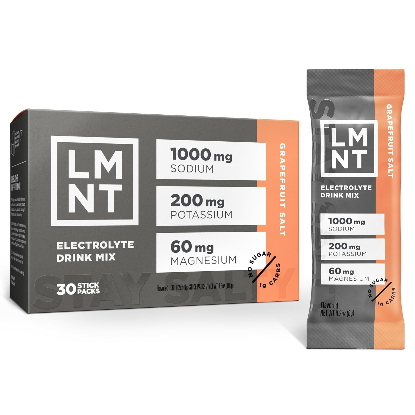 LMNT Zero Sugar Electrolytes Drink Mix – Raspberry Salt | 30 Count