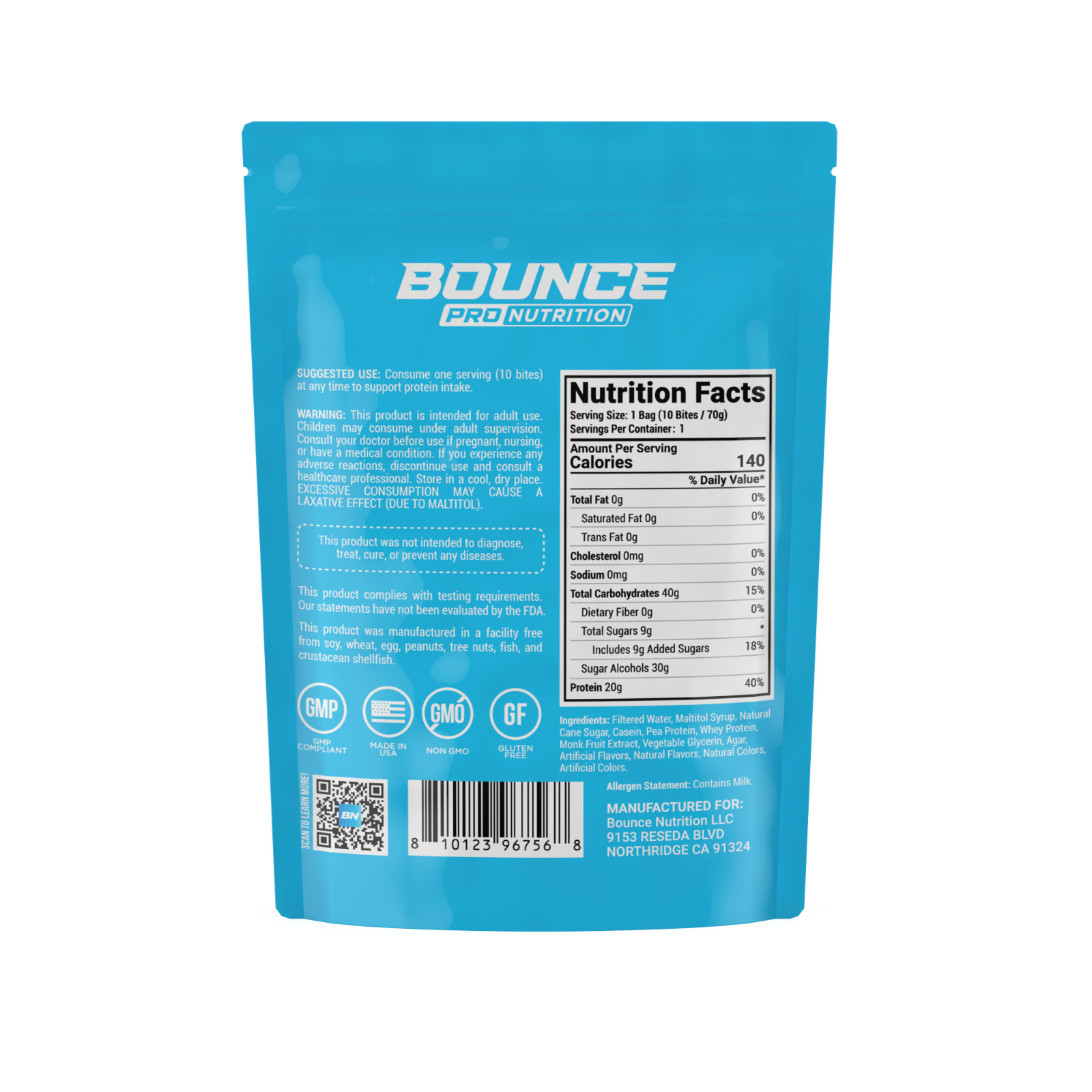 Protein Bite Gummies – 20G Per Bag – 140 Calories
