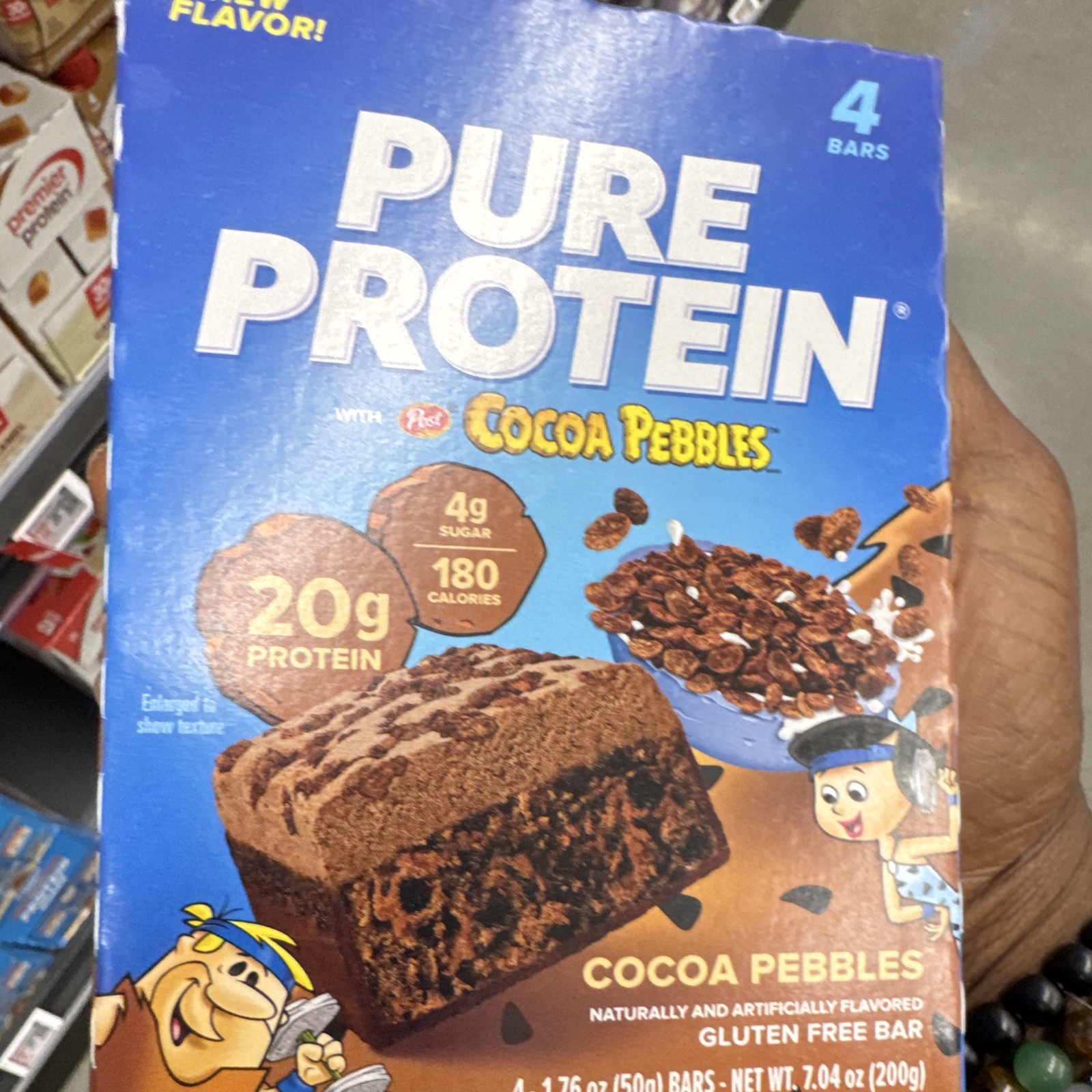 Pure Protein Cocoa Pebbles Gluten Free Protein Bars 4-Pack 7.04 oz