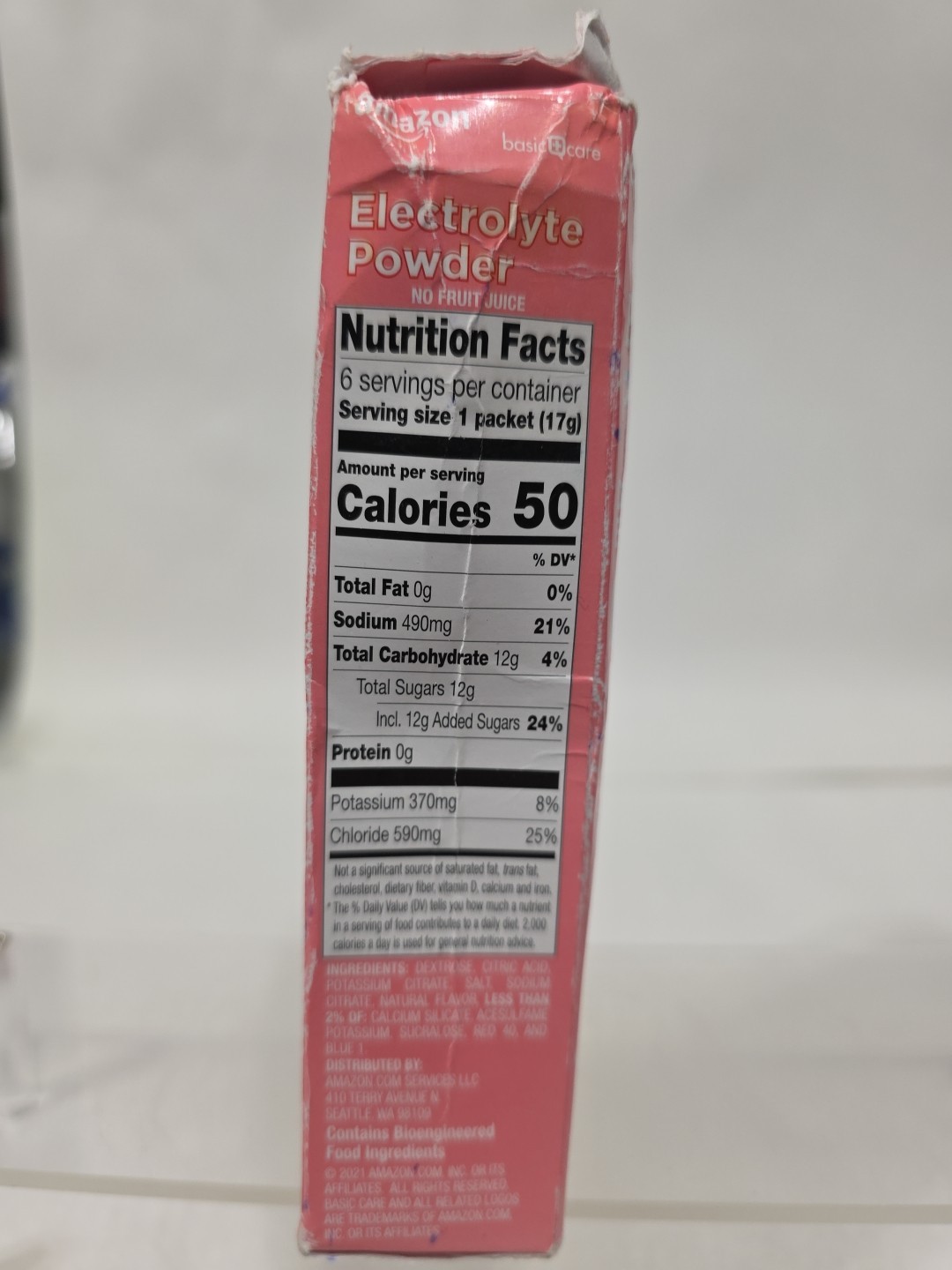 Amazon Basic Electrolyte Powder Strawberry Lemonade 6 ct Compare o Pedialyte