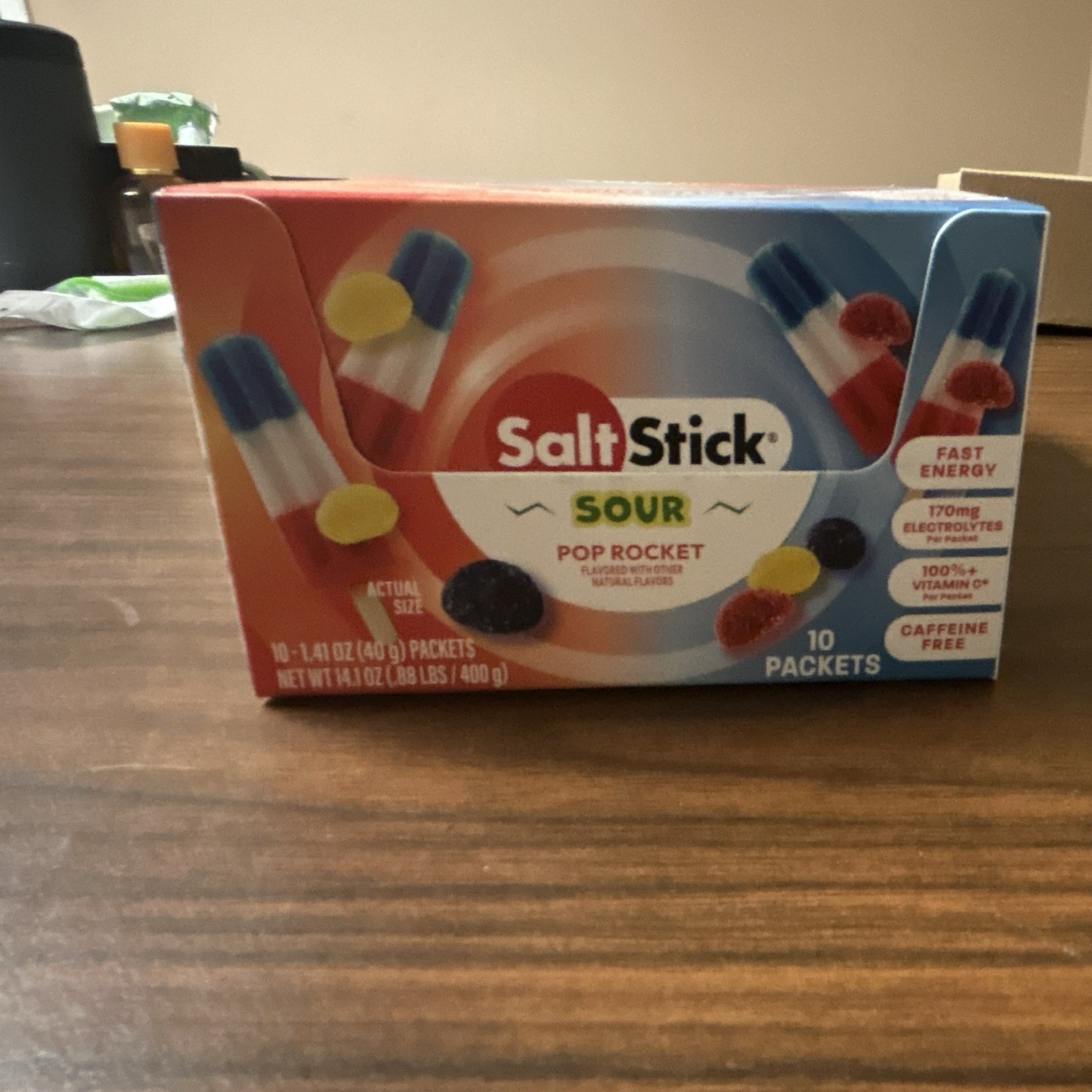 SaltStick Energy Gummies Sour Flavor Caffeine Free – 10 Packets