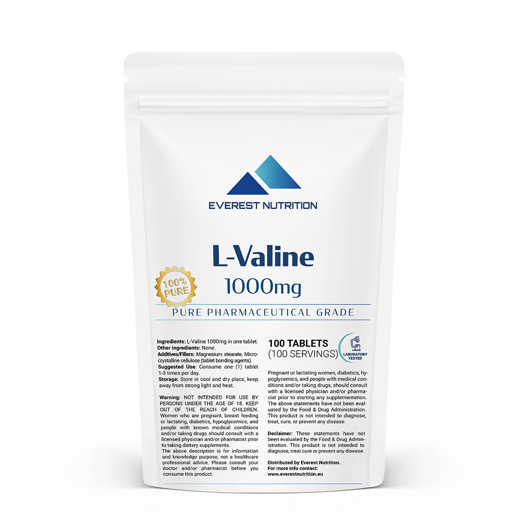 L-Valin 1000 mg Tabletten ANTICATABOLIC BCAA Aminosäure