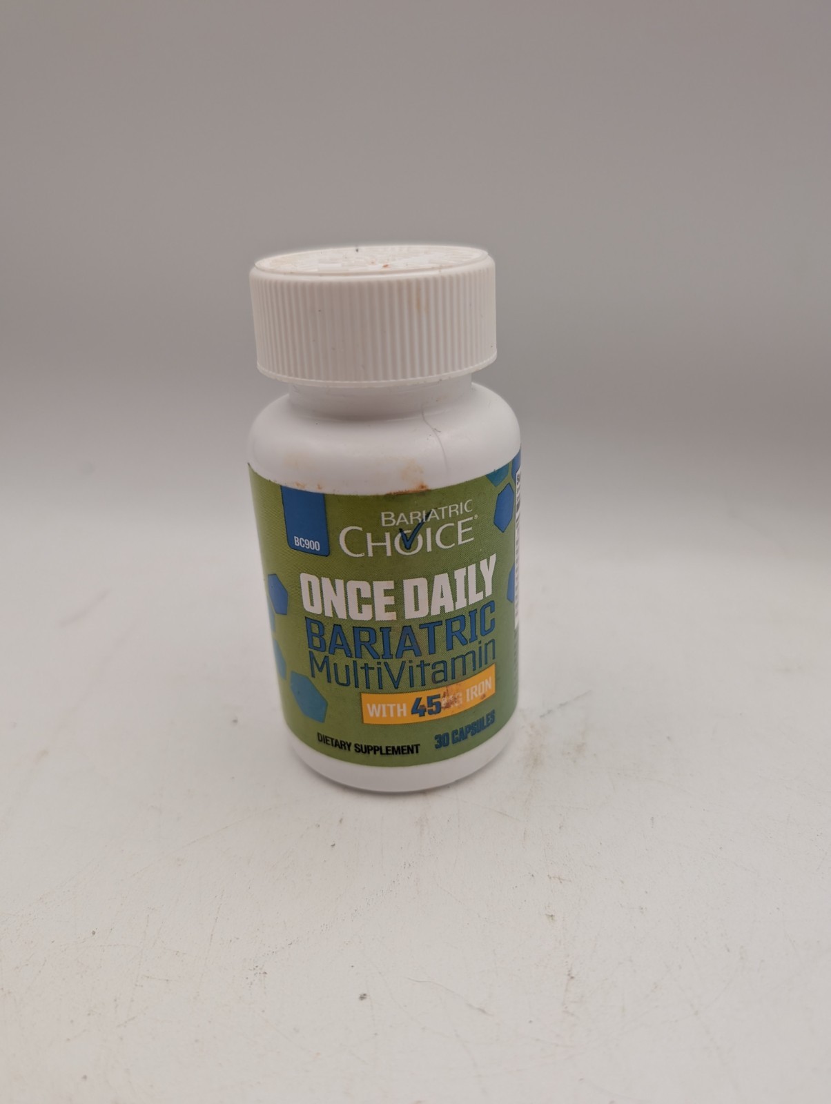 Easy to Digest Bariatric Multivitamin Supplement w/ 45mg Iron (30 Caps)