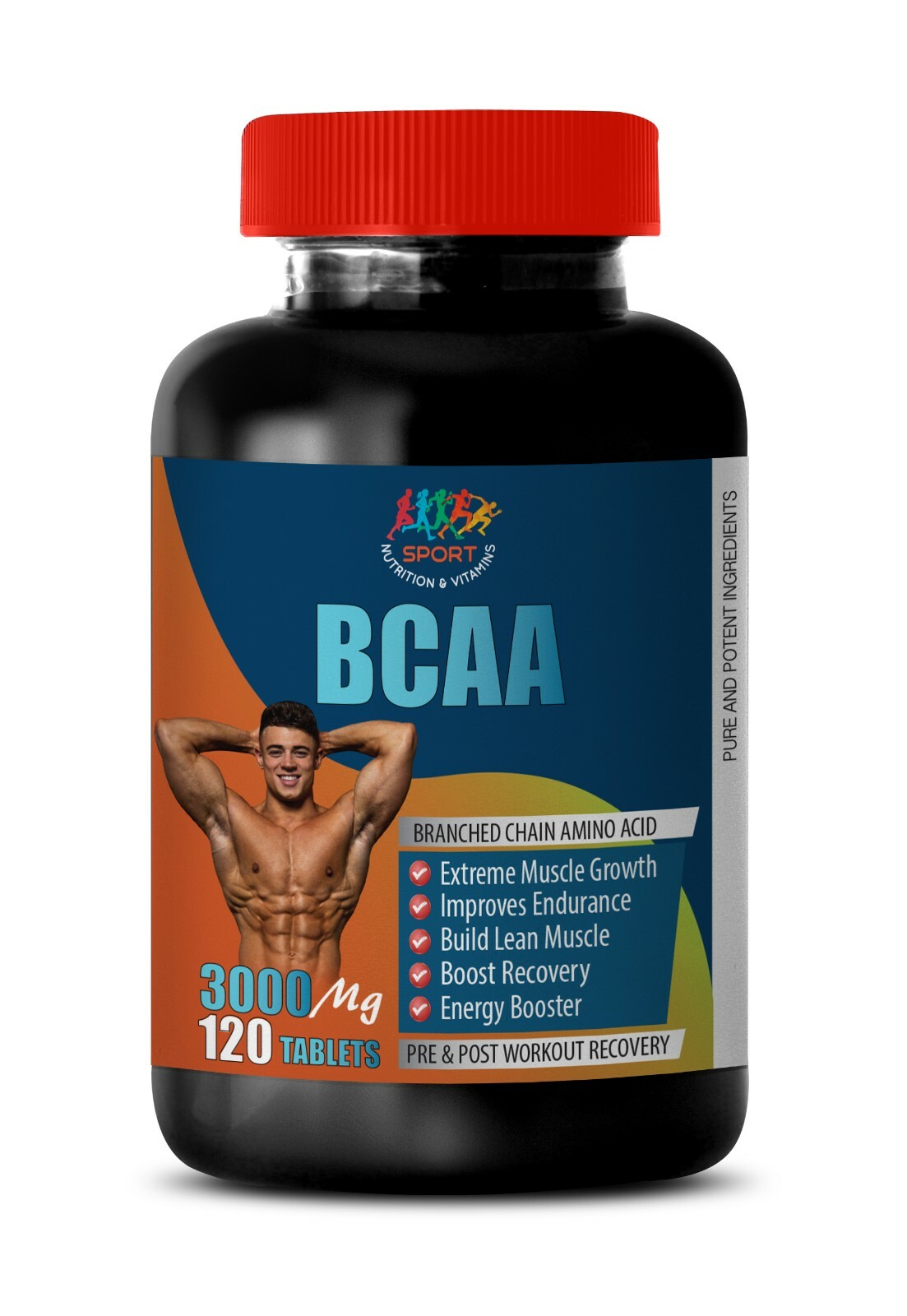 muscle gainer – BCAA 3000MG – isoleucine capsules 1 BOTTLE