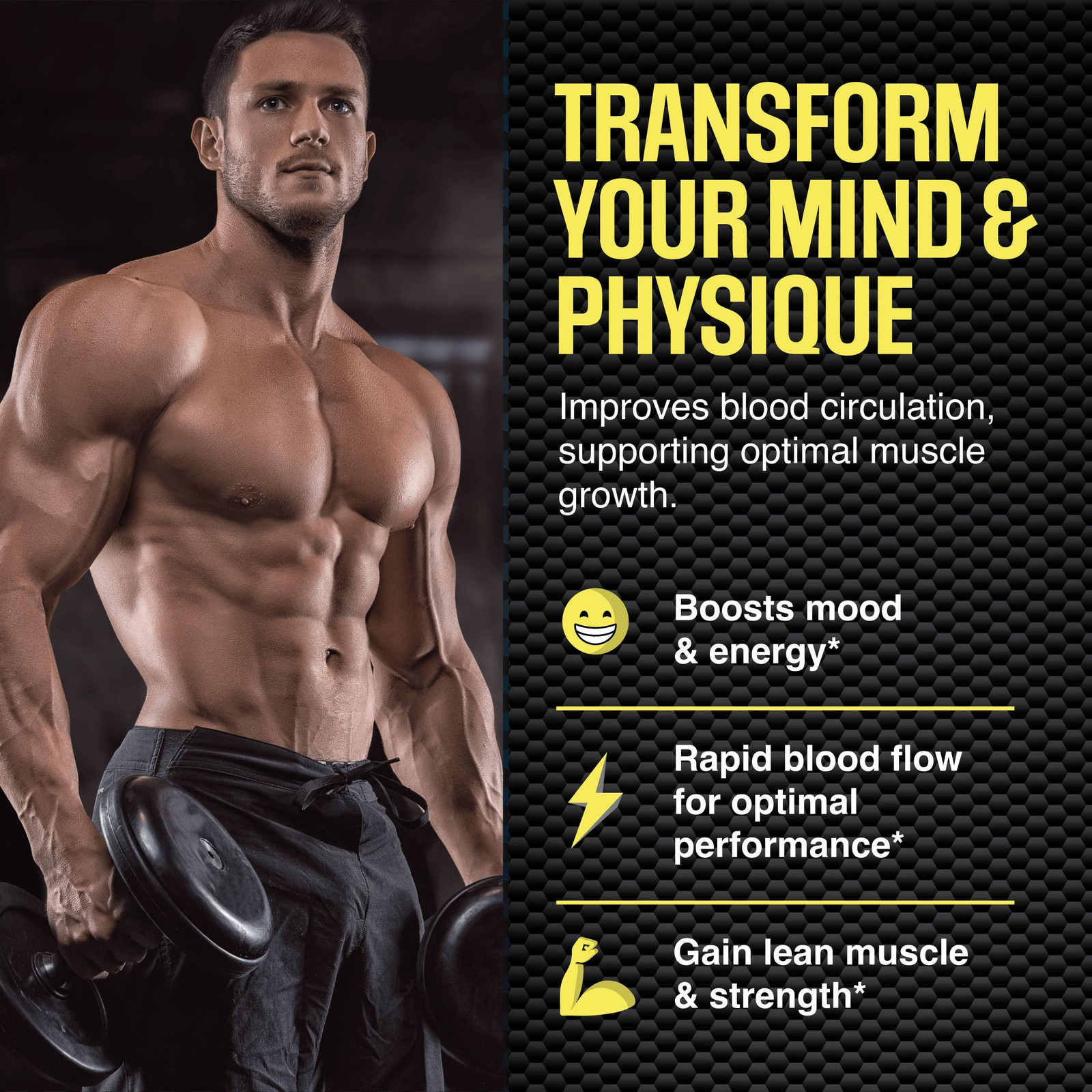 Alpha Testosterone Booster for Men – Increase Size 60 Count (Pack of 1)